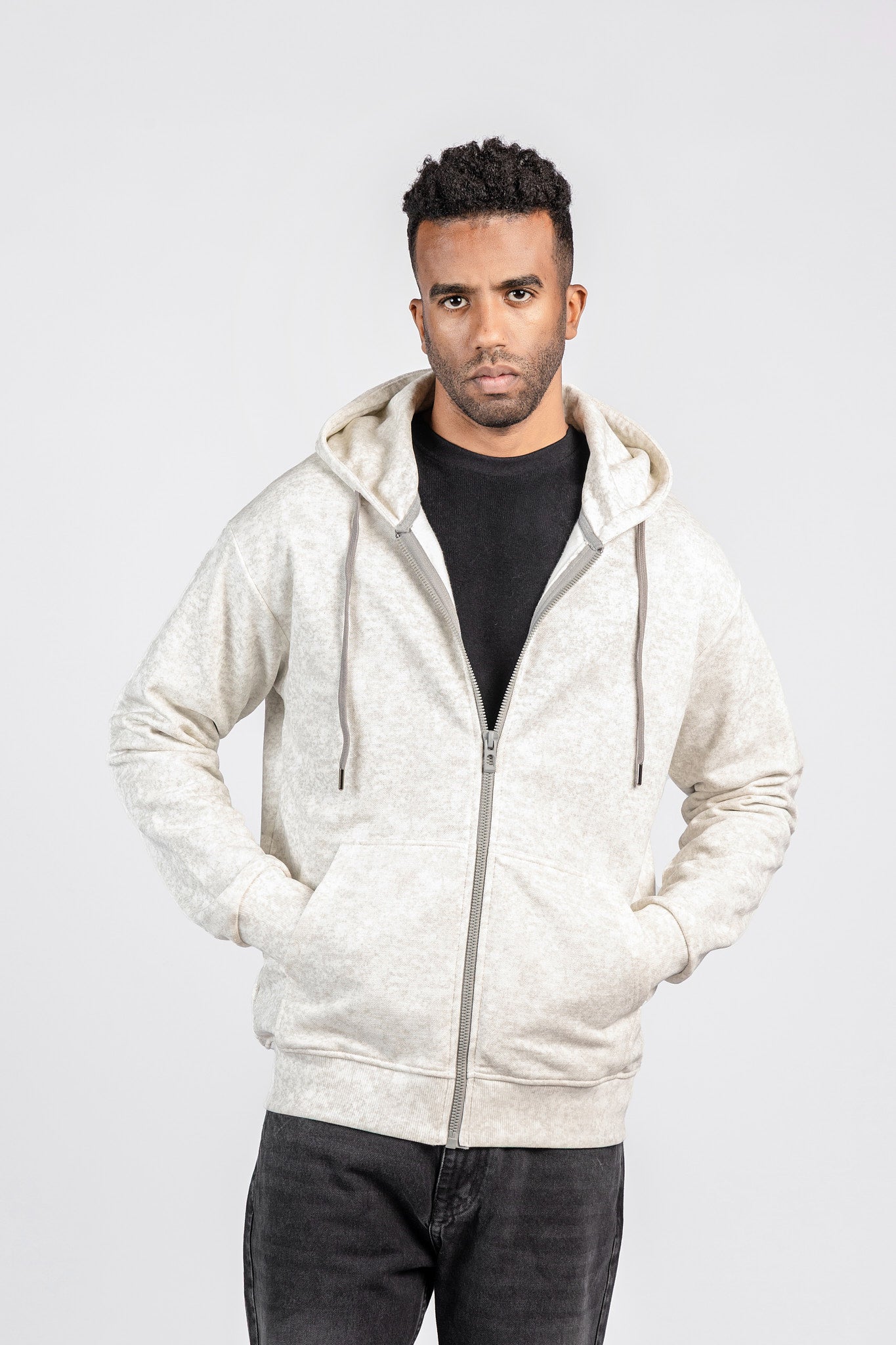 Capicho Zipper Beka-Milton-Print Sweatshirt SWT/26844