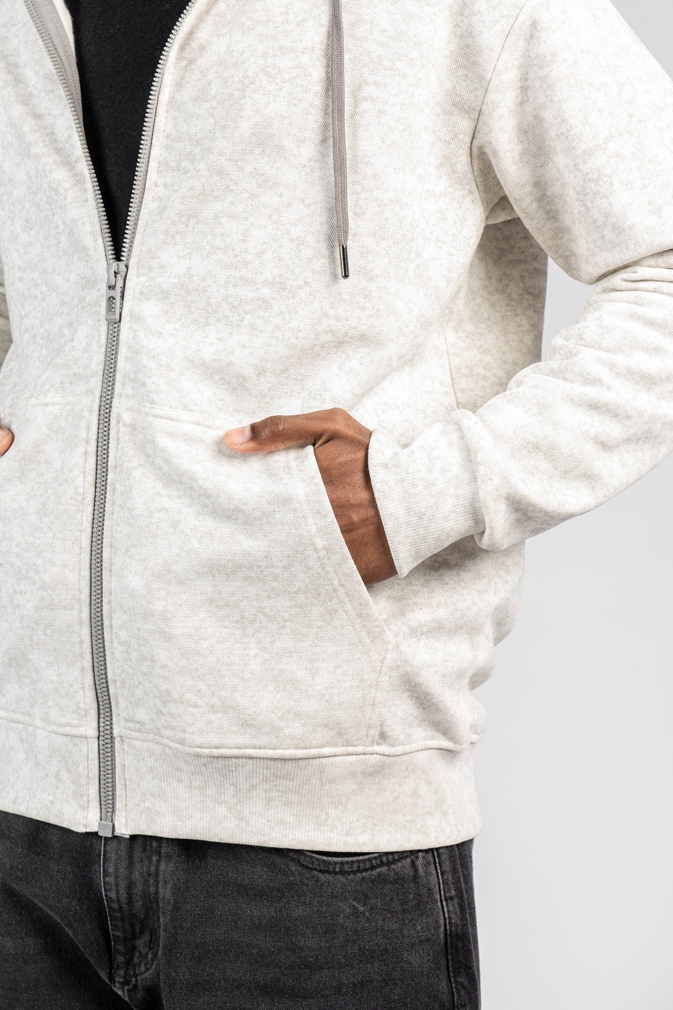 Capicho Zipper Beka-Milton-Print Sweatshirt SWT/26844