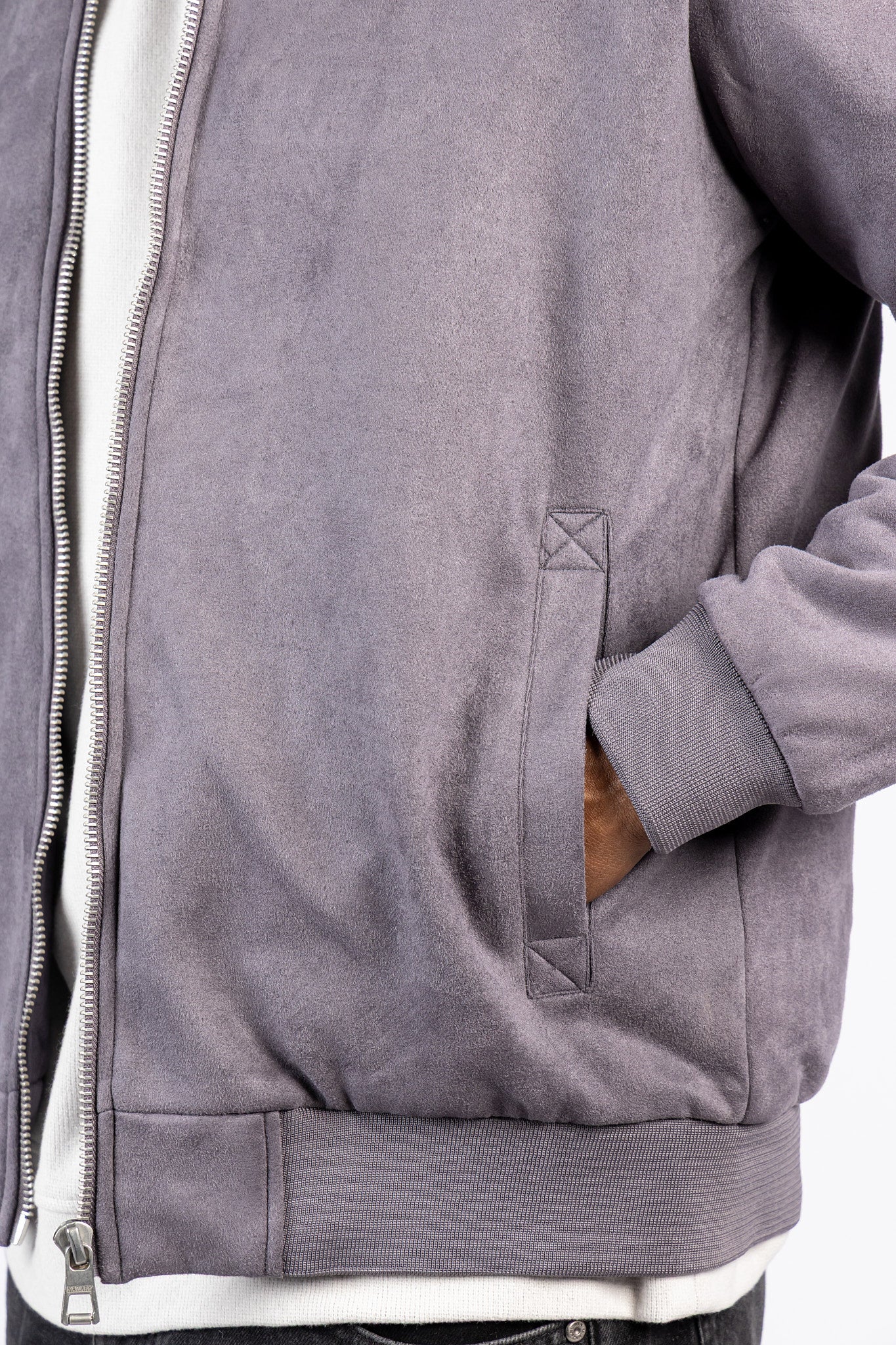 Suede Zipper Jacket – Modern Style – JAK/26604