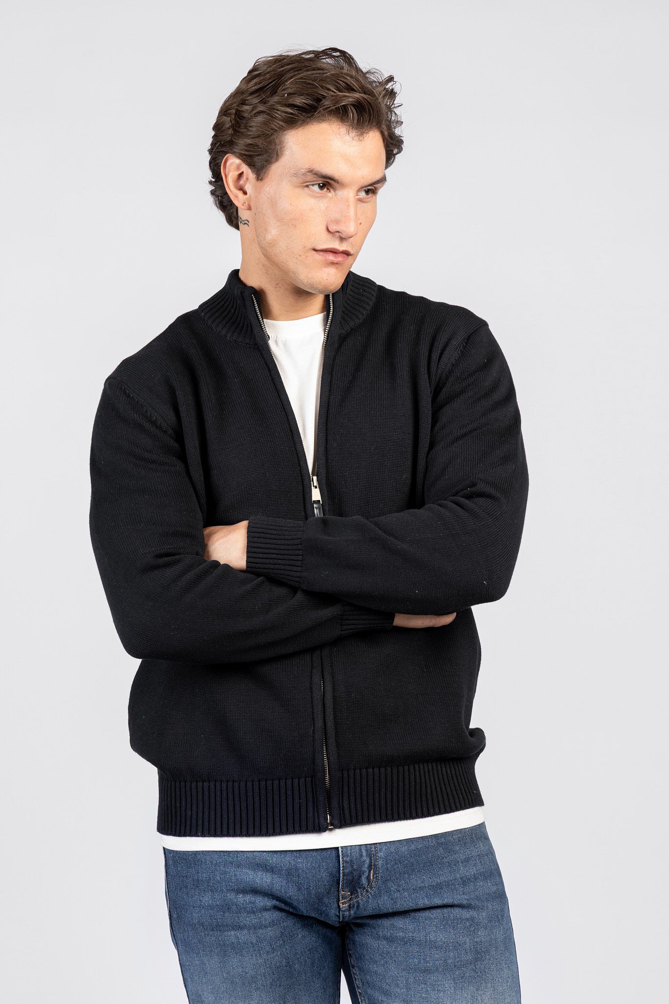 Half-Neck Zipper Cotton Top - PLV/201