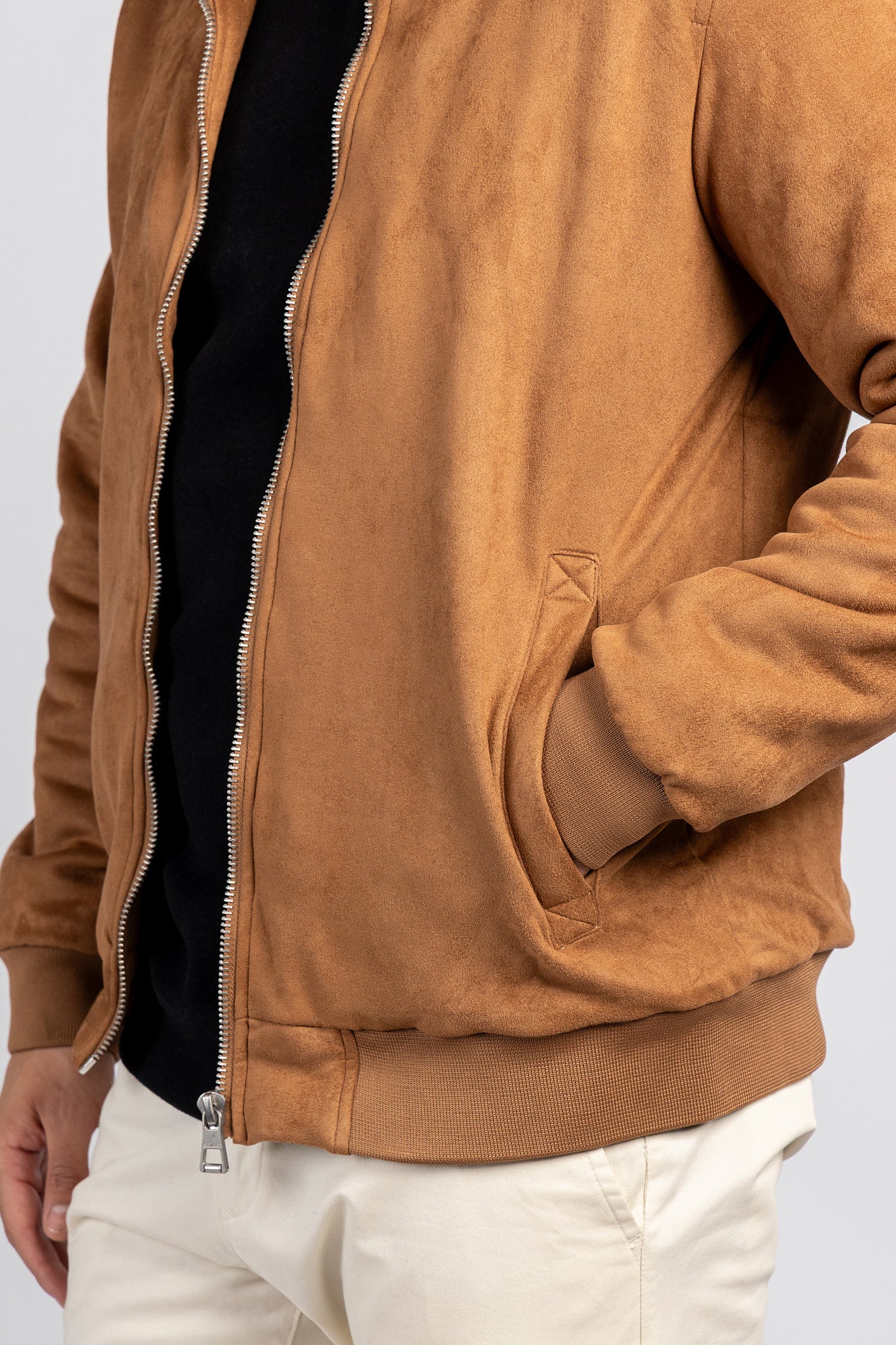 Suede Zipper Jacket – Modern Style – JAK/26604