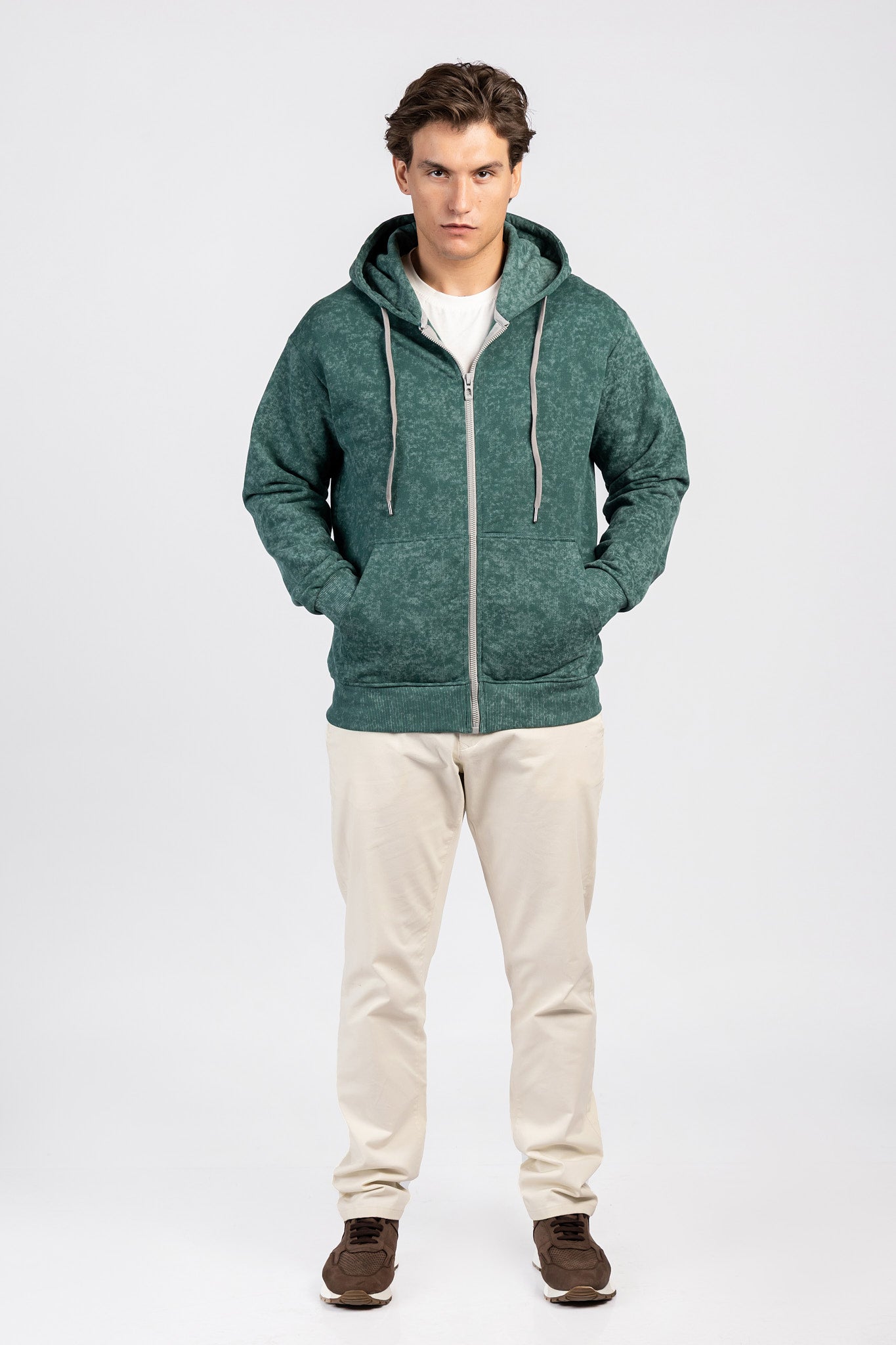 Capicho Zipper Beka-Milton-Print Sweatshirt SWT/26844