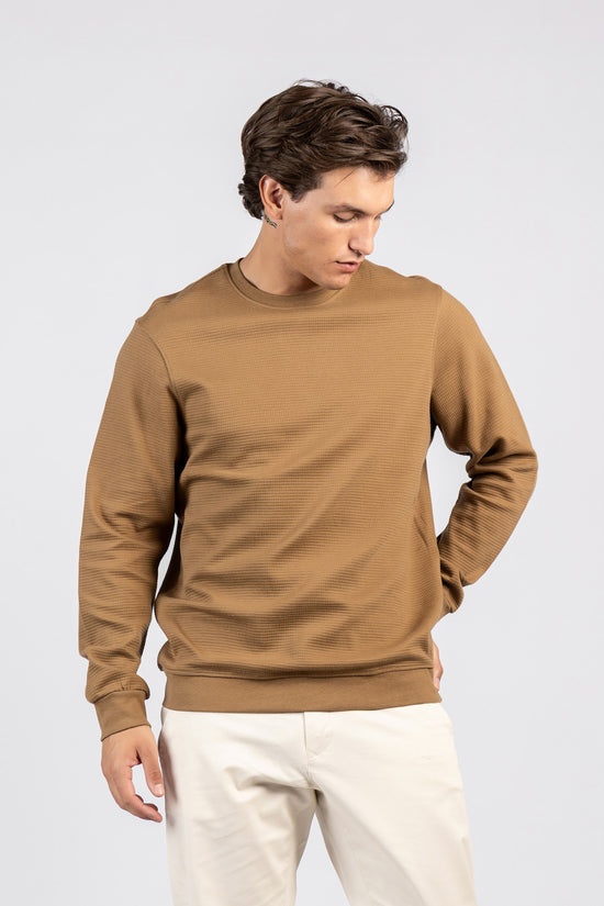 Round Neck Basic Jakar Waffle Top SWT/26704