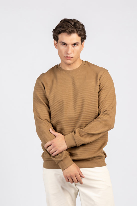 Round Neck Basic Jakar Waffle Top SWT/26704