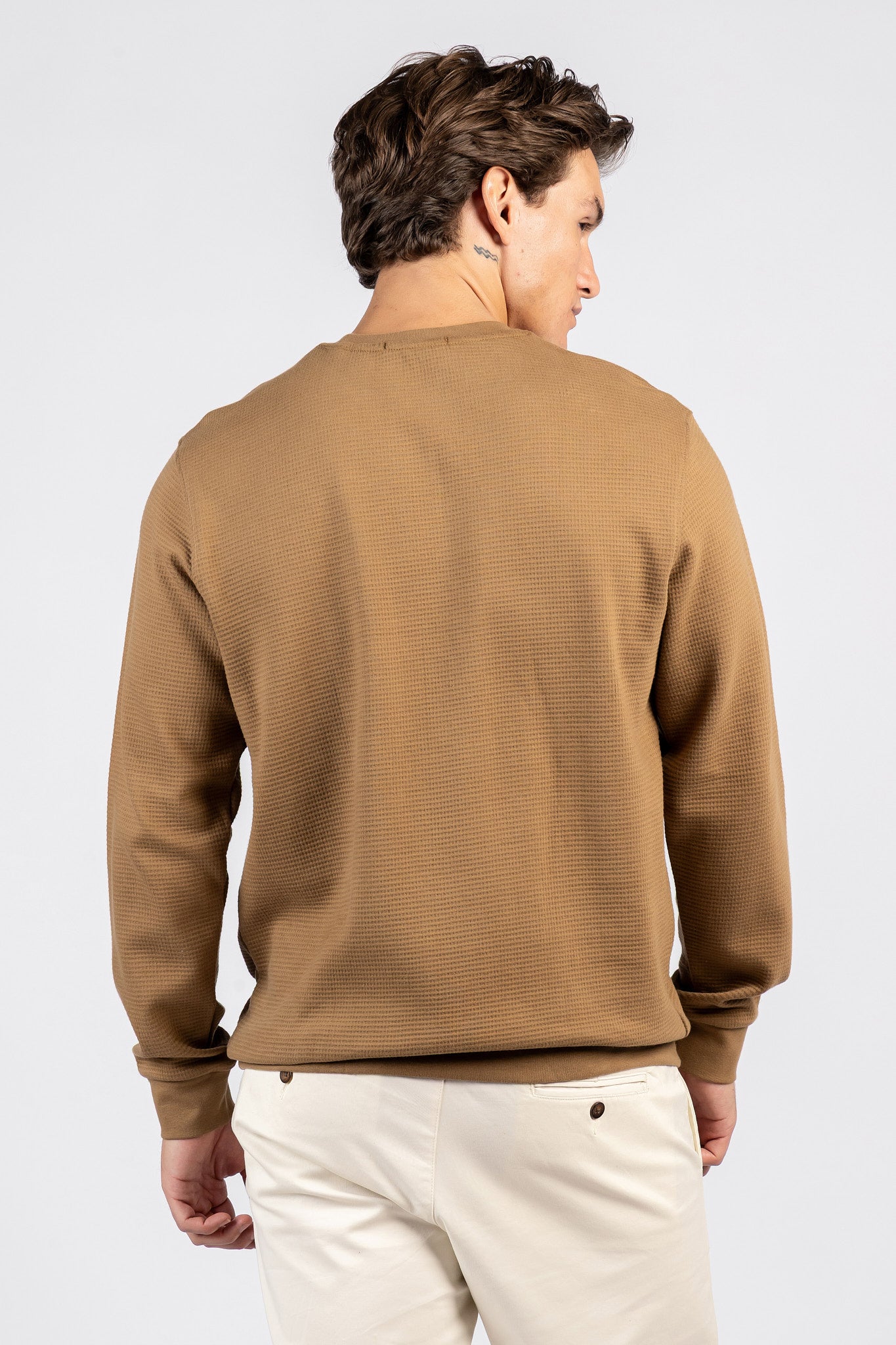 Round Neck Basic Jakar Waffle Top SWT/26704