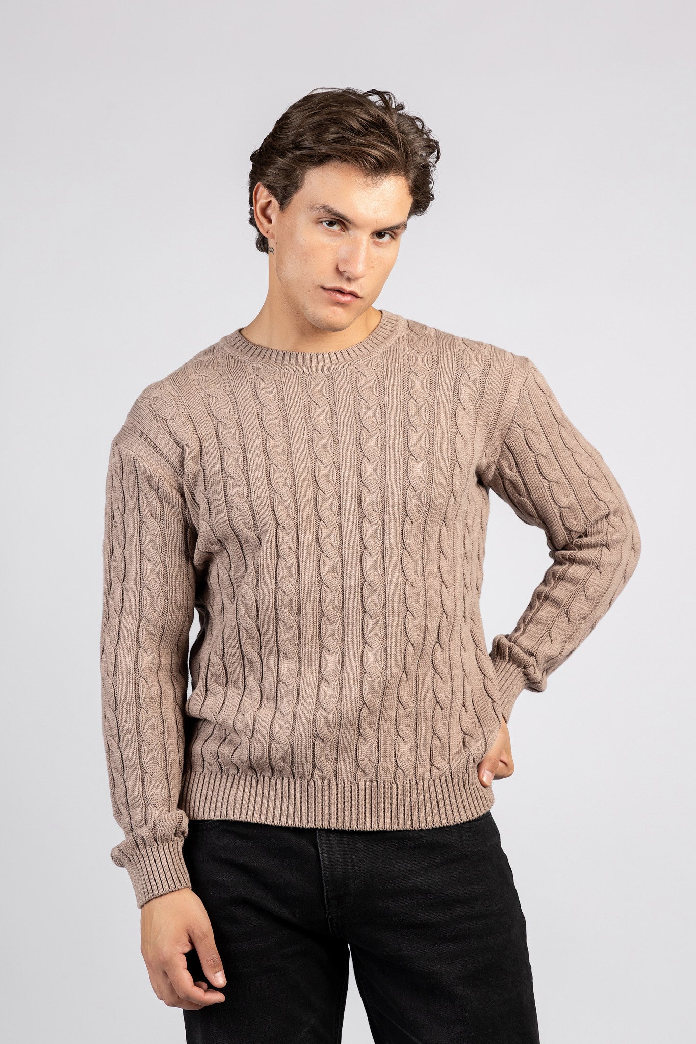 Striped Cotton Round Neck Top - PLV/204