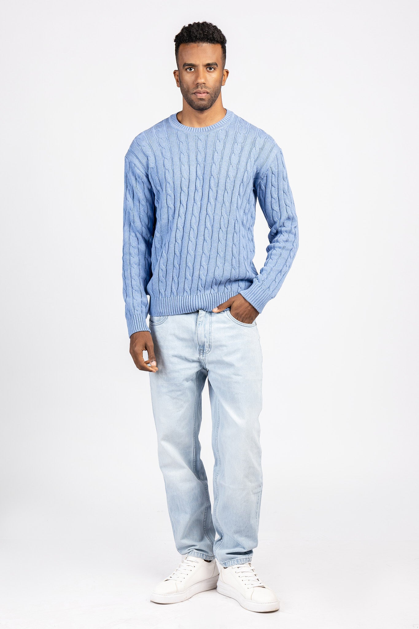 Striped Cotton Round Neck Top - PLV/204