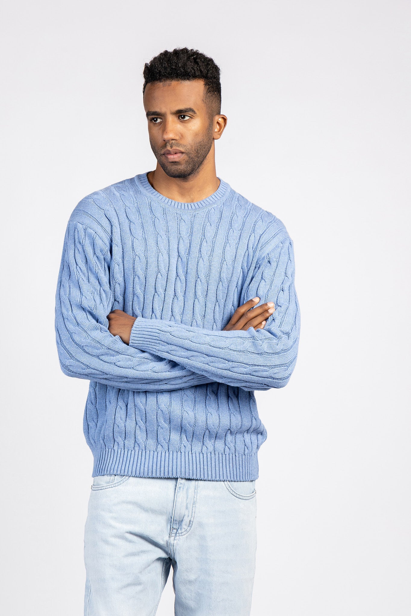 Striped Cotton Round Neck Top - PLV/204