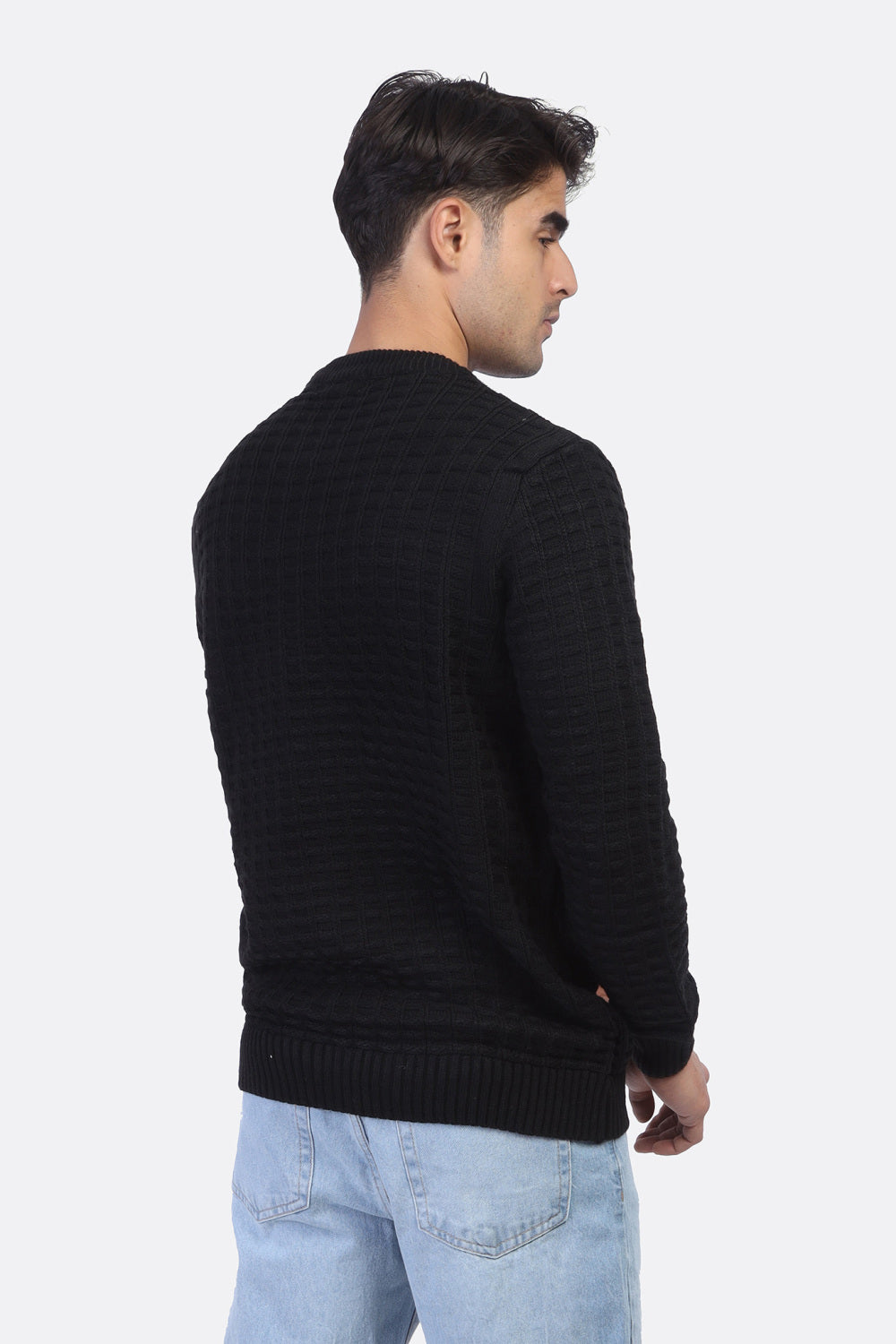 Men’s Rounded Fashion Pullover – Acrylic Comfort