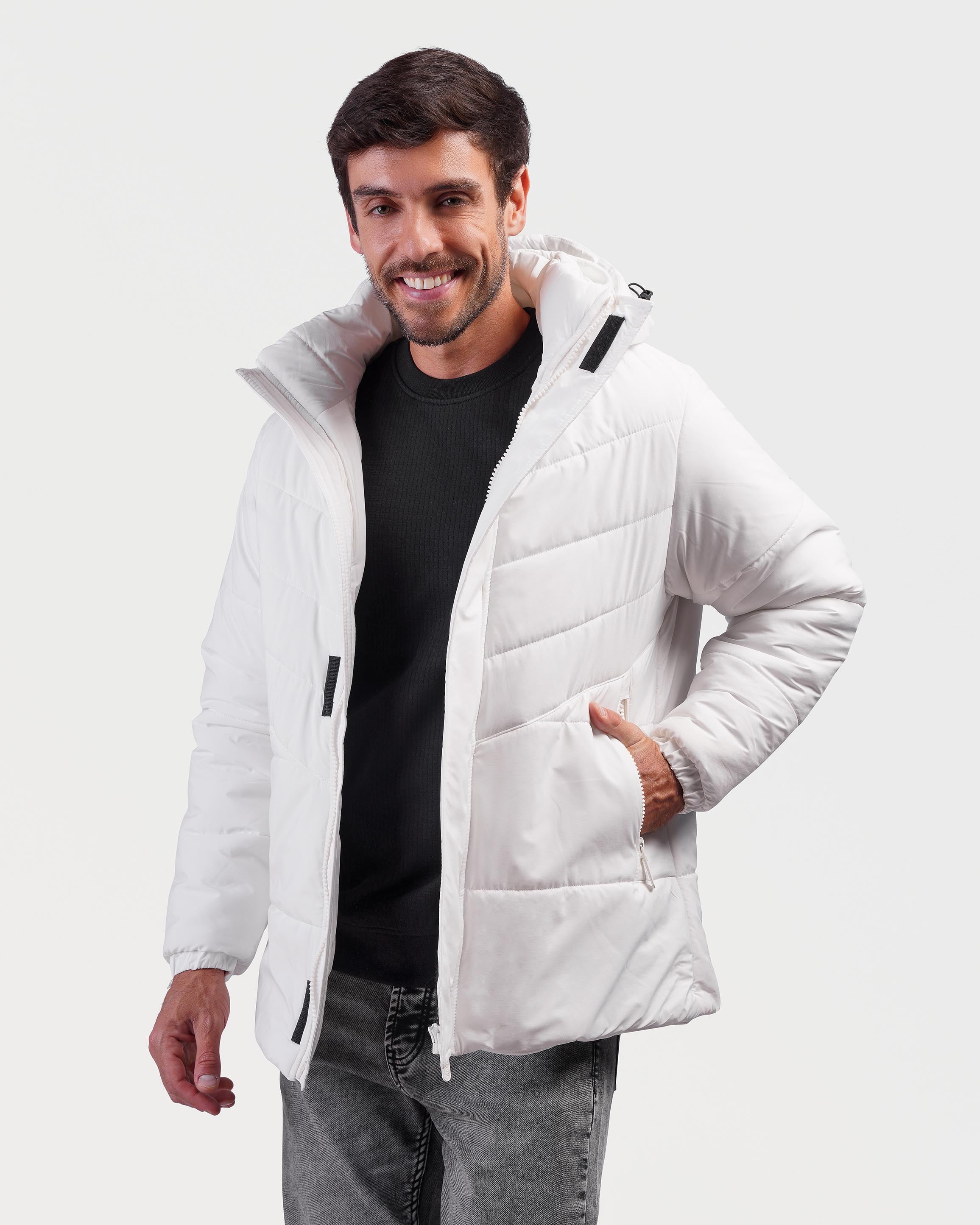Warm hooded bubble jacket - JAK/25606
