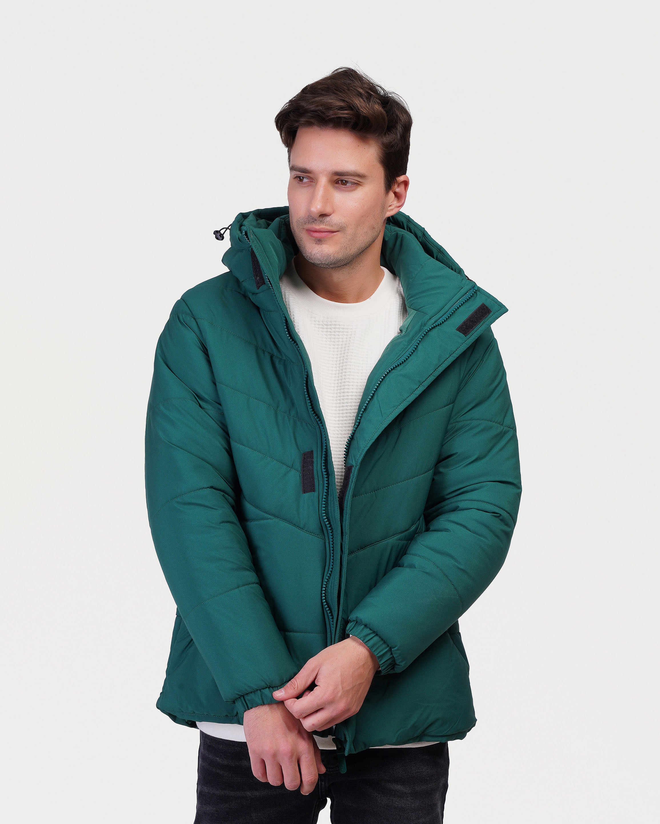 Warm hooded bubble jacket - JAK/25606