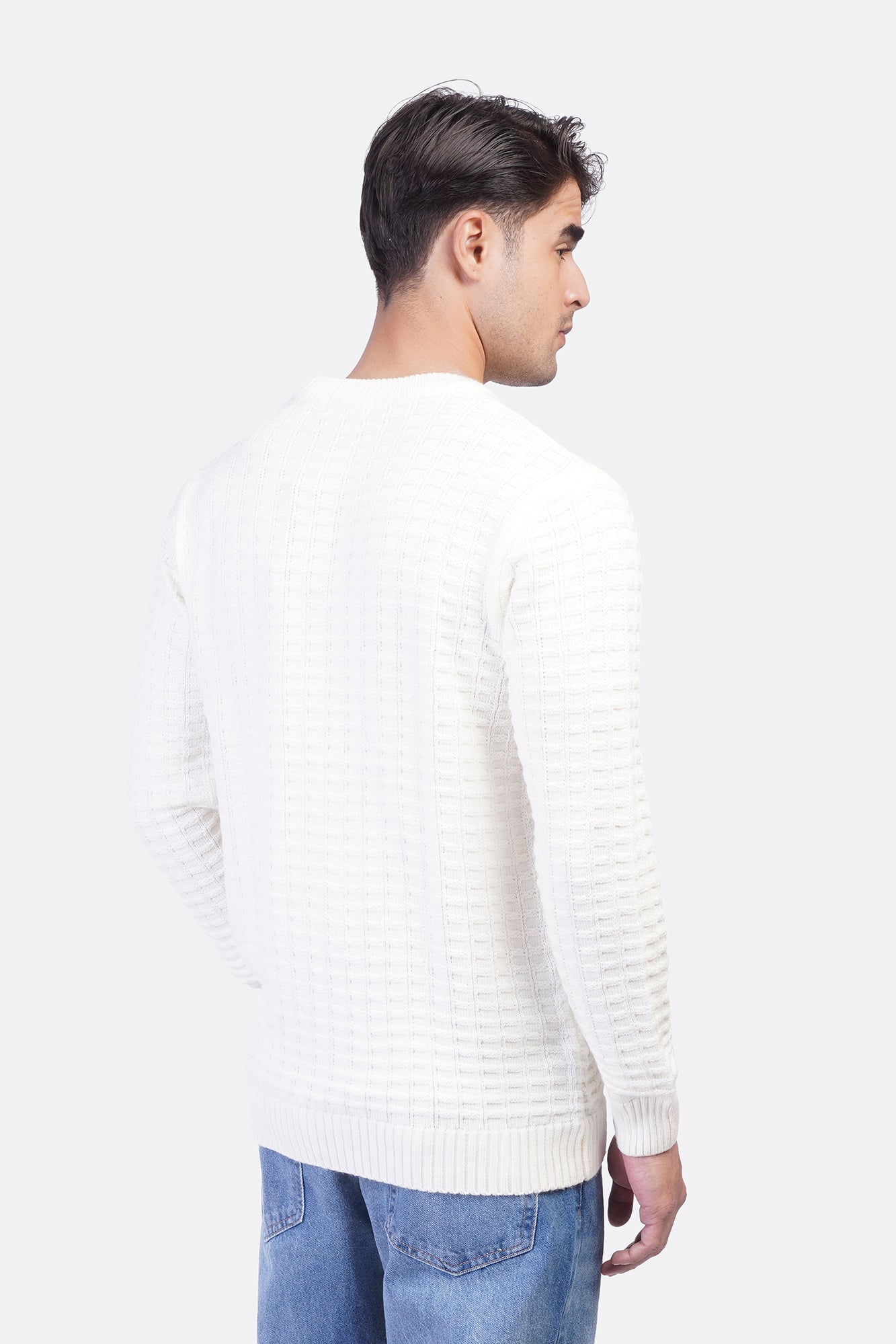 Men’s Rounded Fashion Pullover – Acrylic Comfort