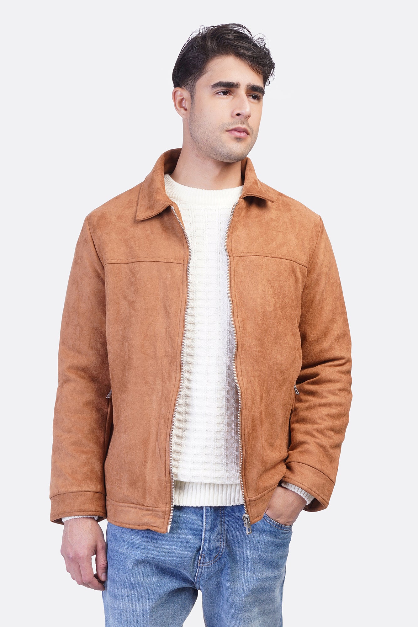 Suede Zipper Jacket – JAK/26605