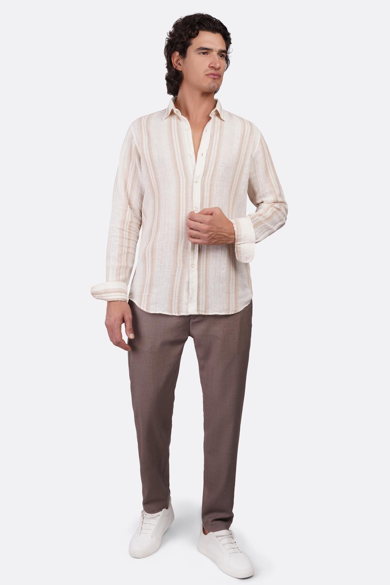 Striped Shibeka Long Sleeve Shirt