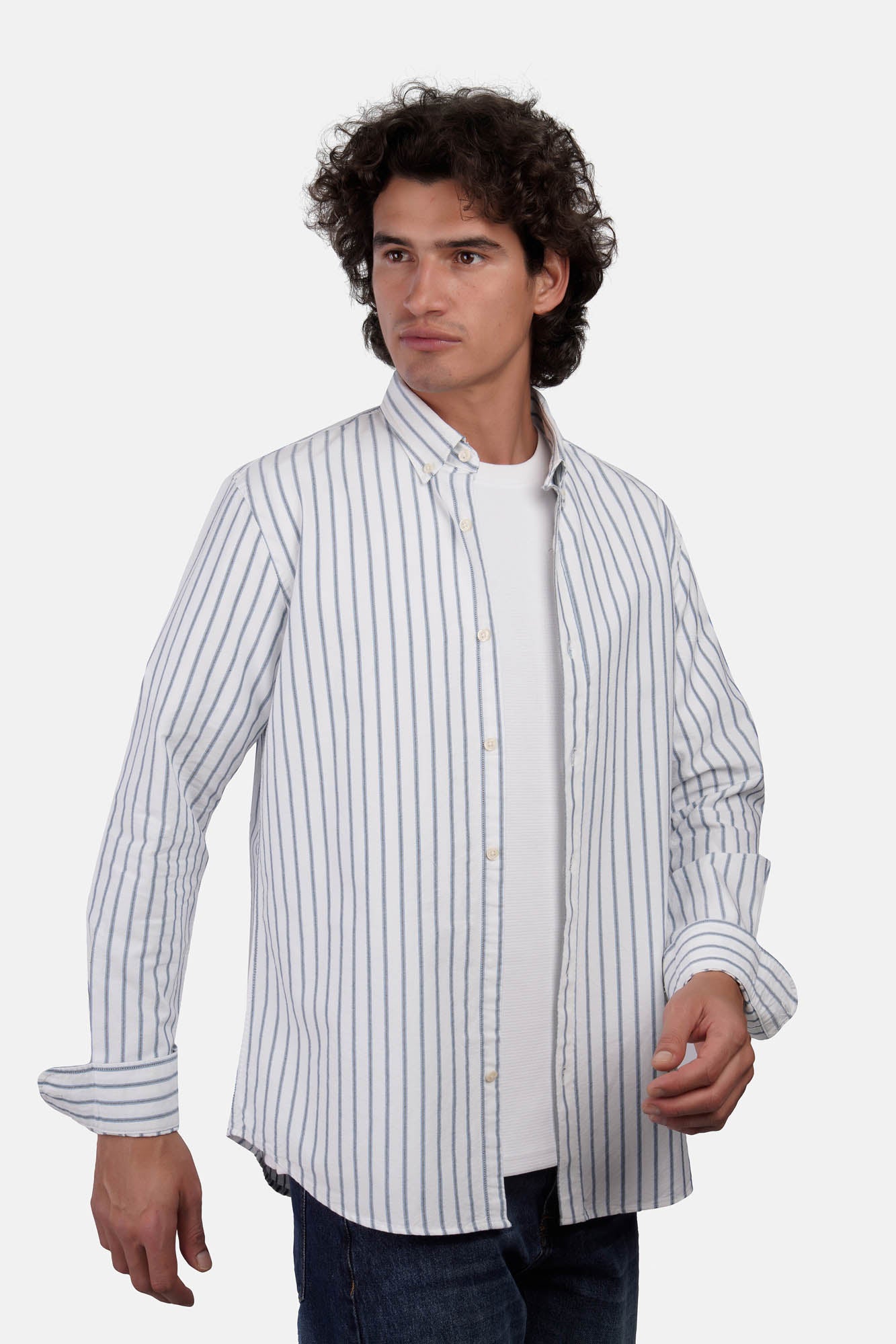 Sharp Oxford Striped Shirt