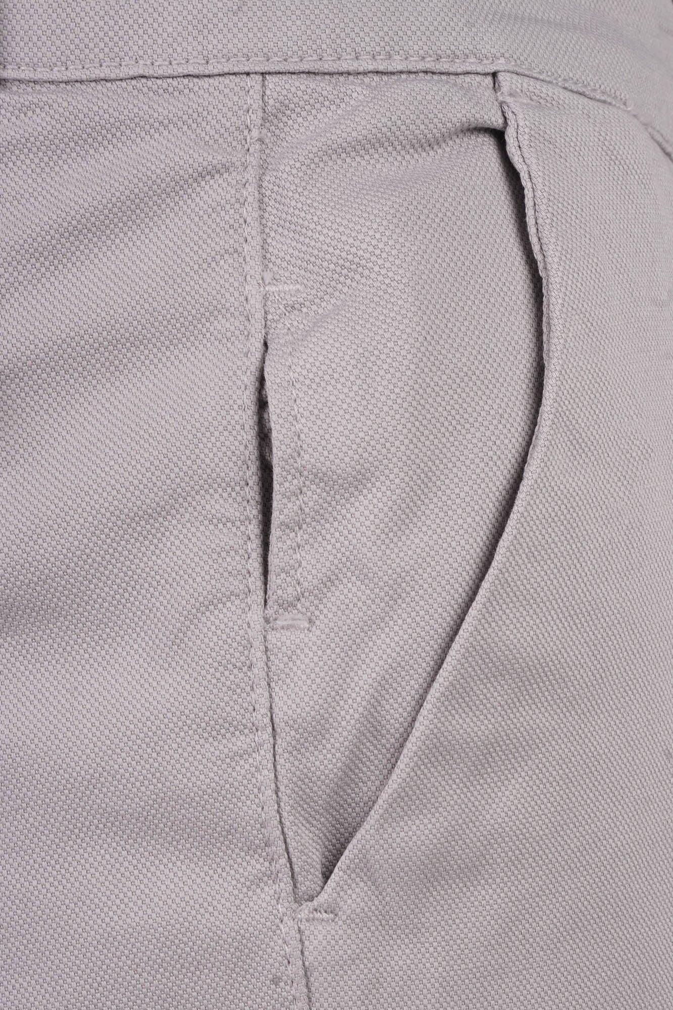 Slim-Fit Pique Gabardine Pants with Elastic Waist