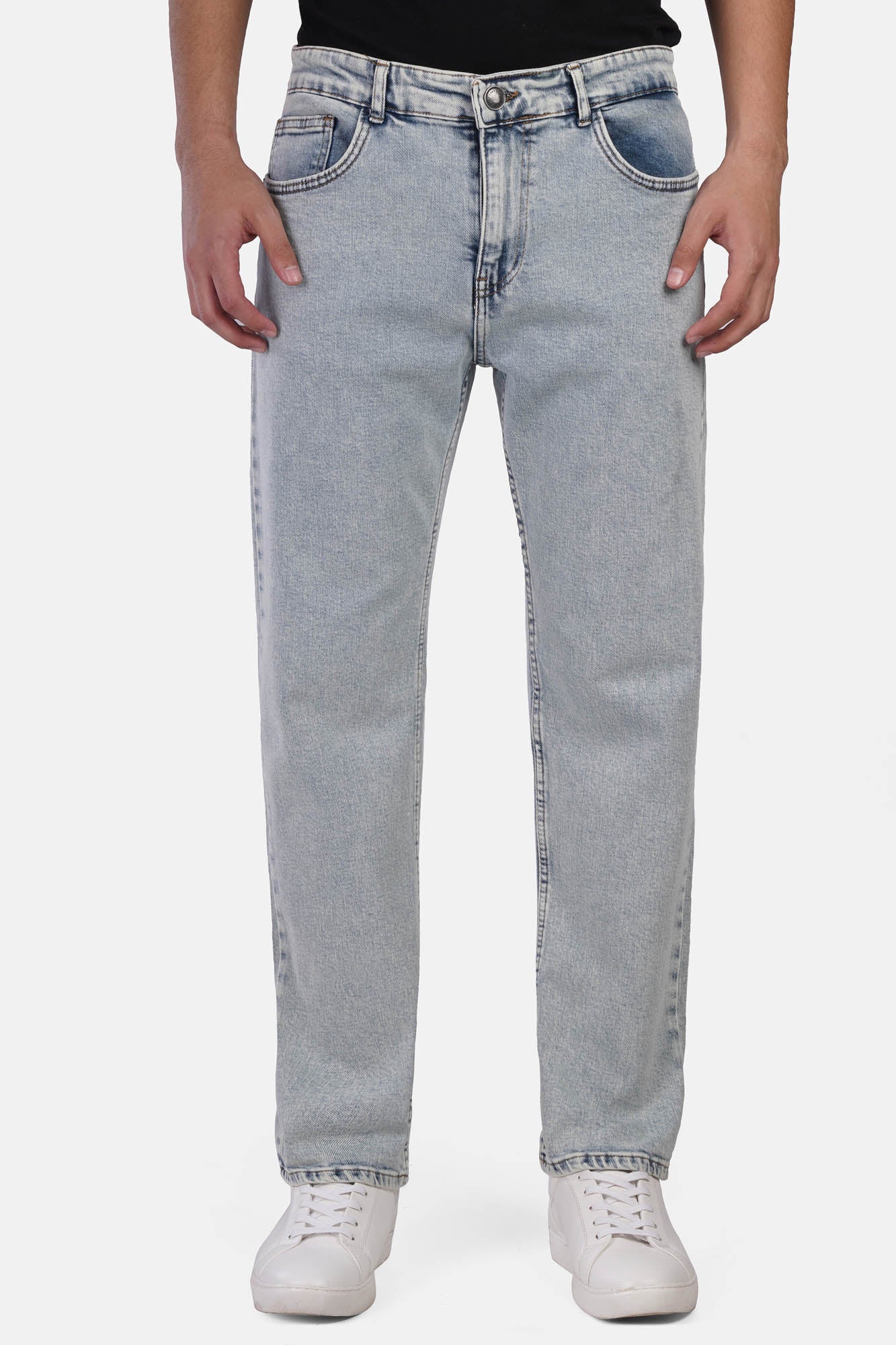 Classic Slim-Fit Denim Pants