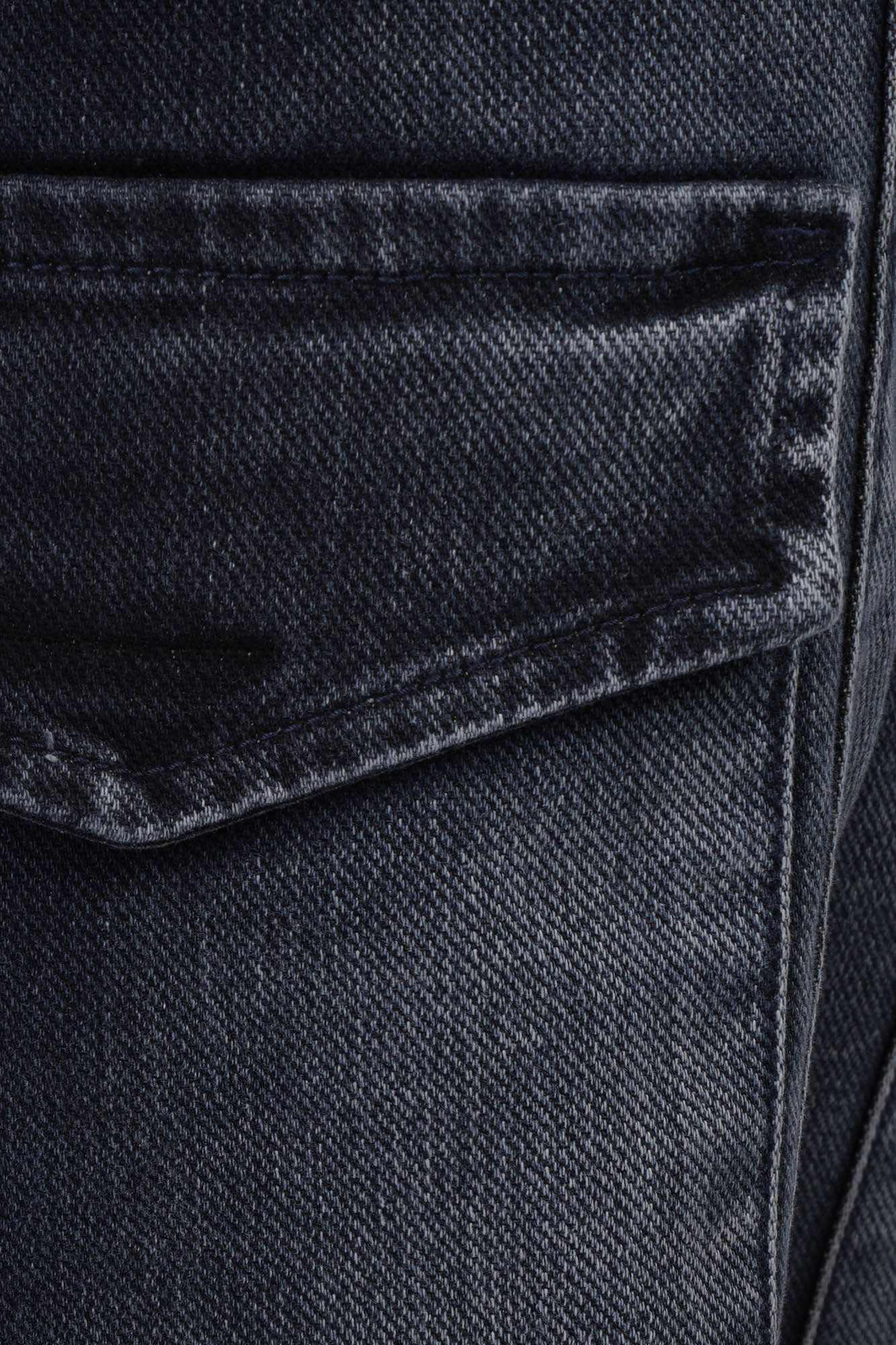 Baggy Denim Lycra Pants with Drawcord Waist