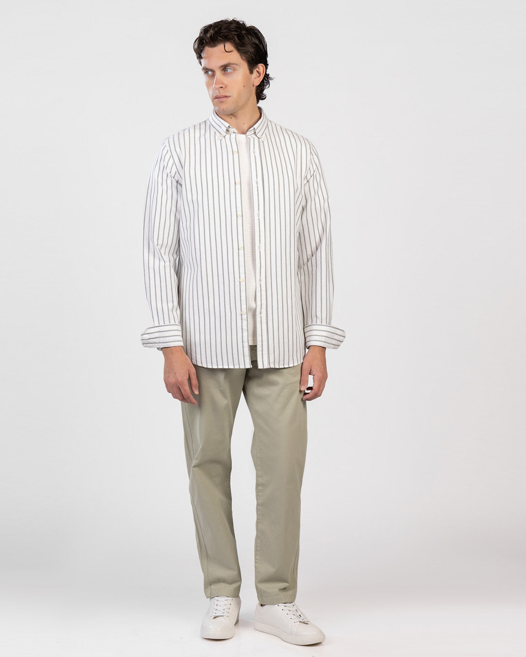 Sharp Oxford Striped Shirt
