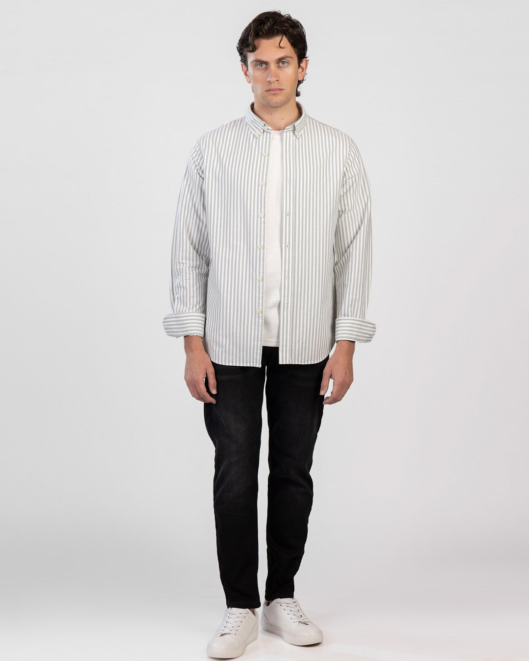 Striped Oxford Long Sleeve Shirt