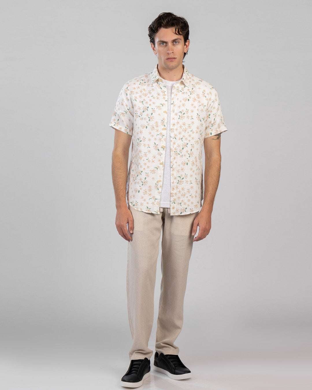 Full-Covered Printed Krenkle Half-Sleeve Shirt