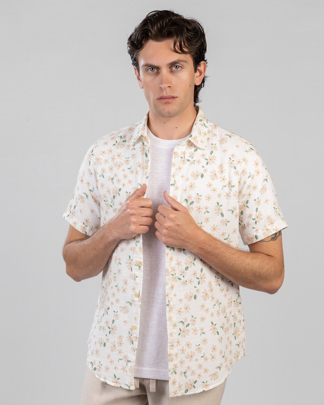 Full-Covered Printed Krenkle Half-Sleeve Shirt
