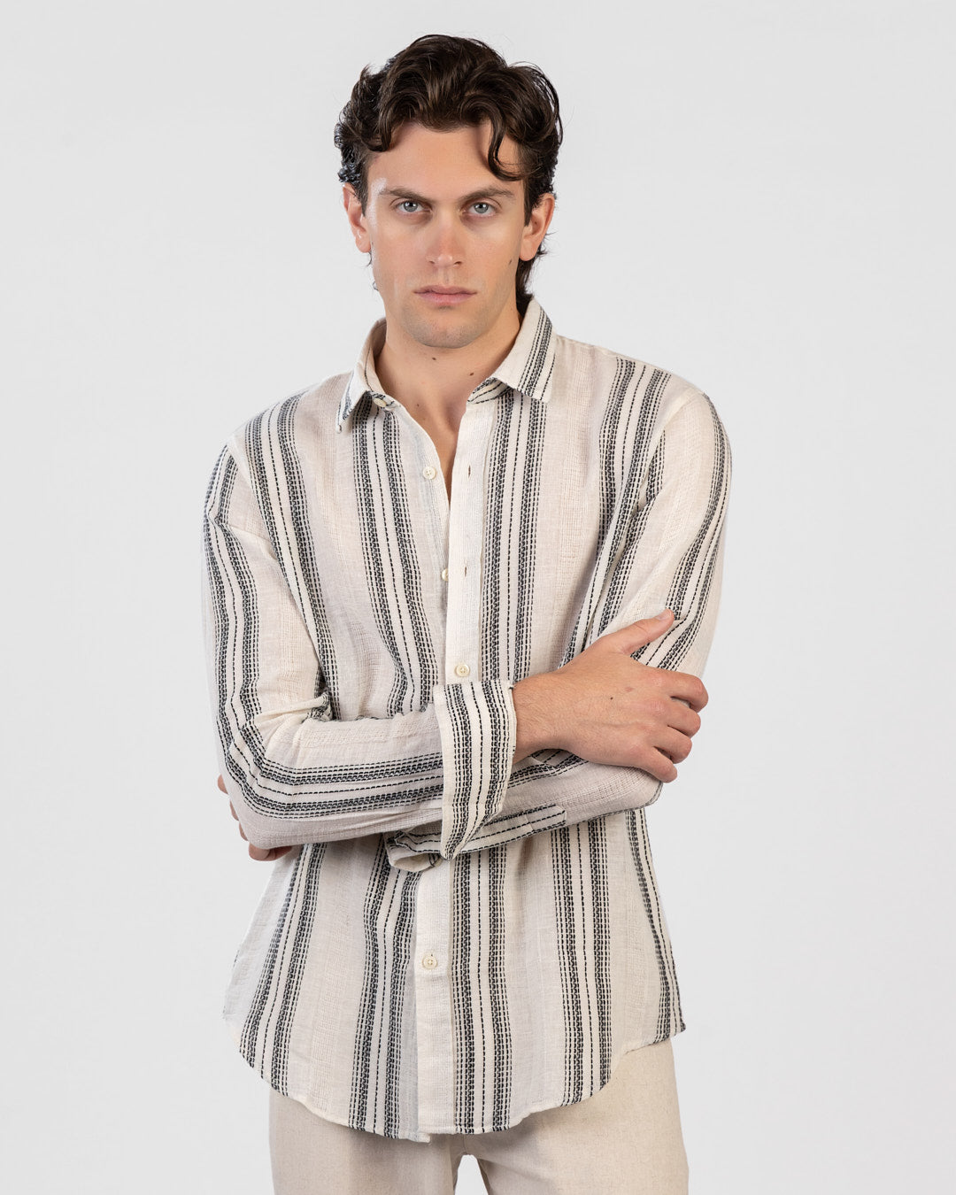 Striped Shibeka Long Sleeve Shirt