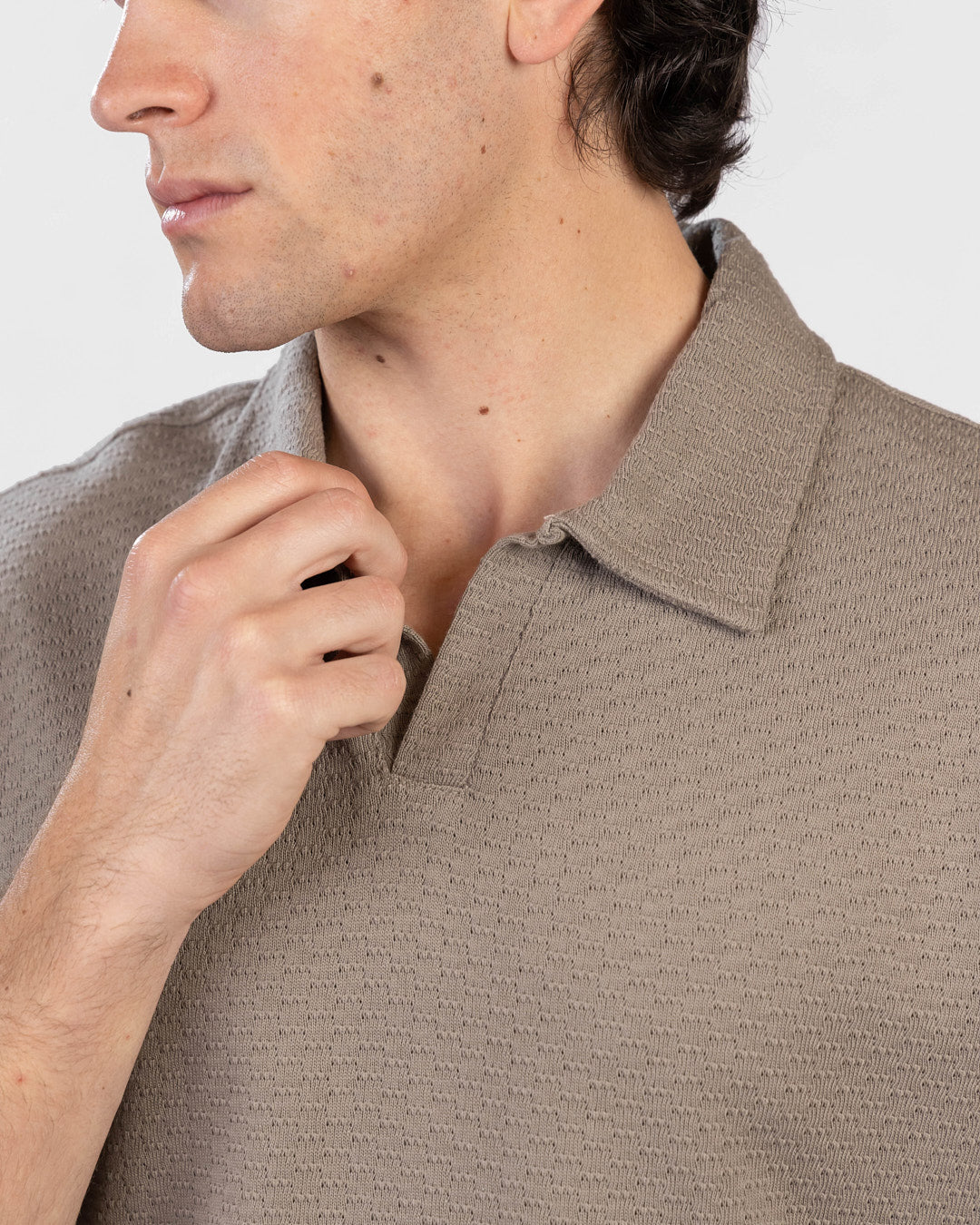Oversized Jacquard Polo T-Shirt