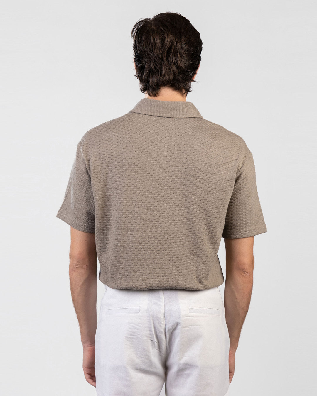 Oversized Jacquard Polo T-Shirt