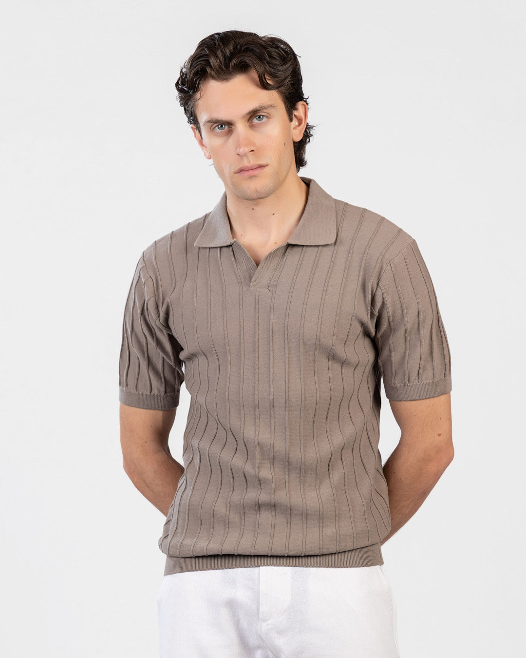 Men’s Textured Jacquard Polo