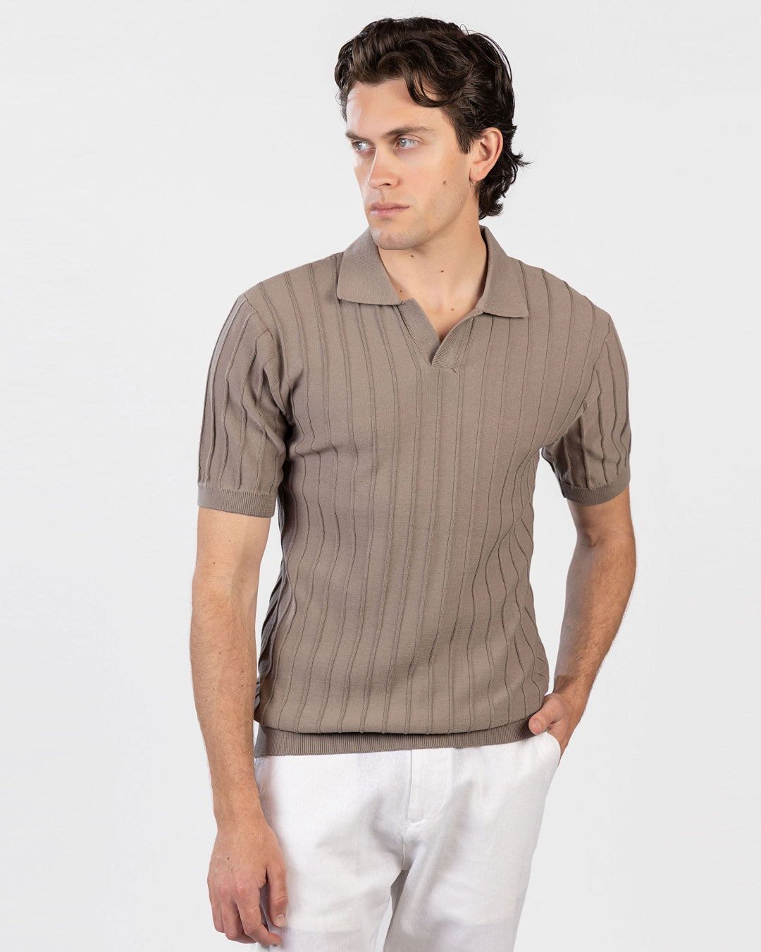 Men’s Textured Jacquard Polo