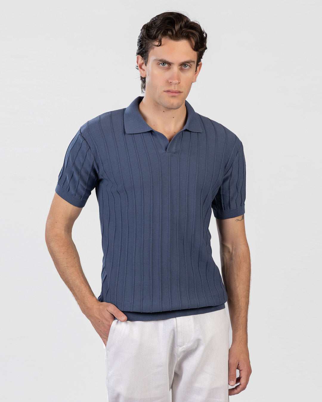 Men’s Textured Jacquard Polo