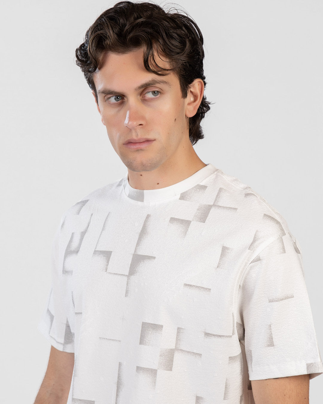 Oversized Printed Jacquard T-Shirt