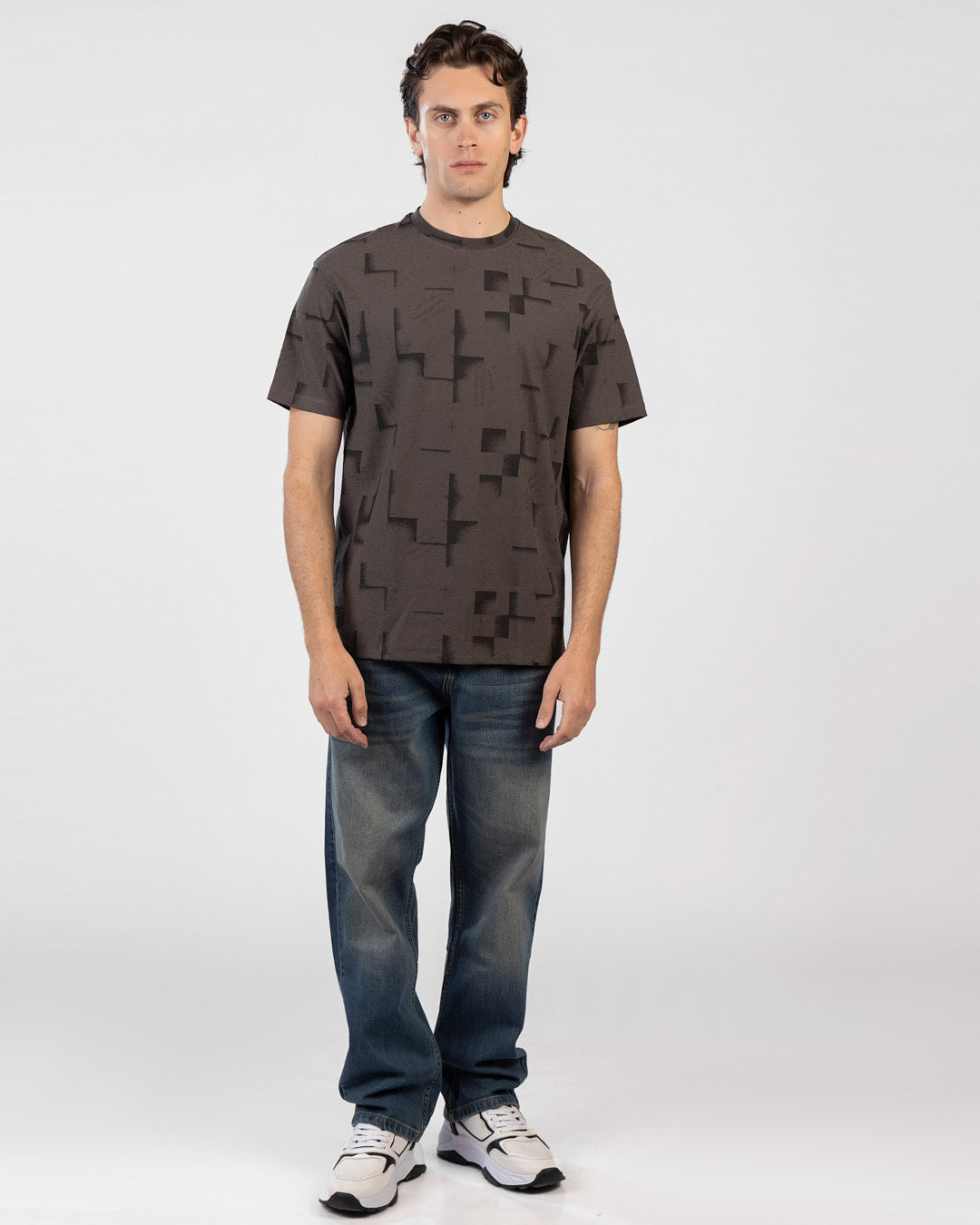 Oversized Printed Jacquard T-Shirt