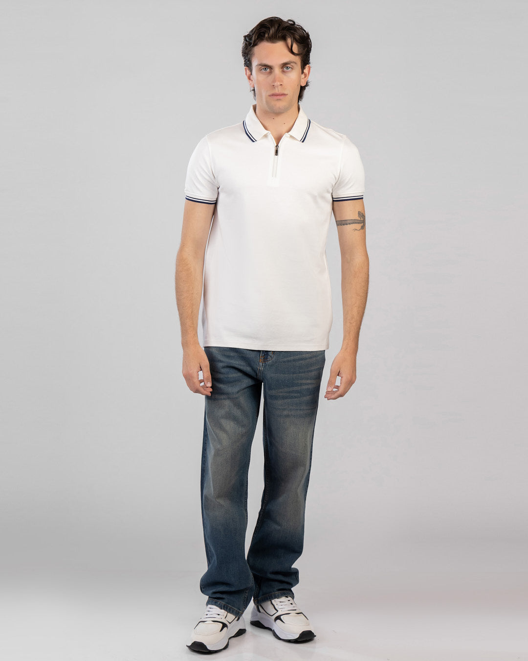 Half-Zip Interlock Polo T-Shirt