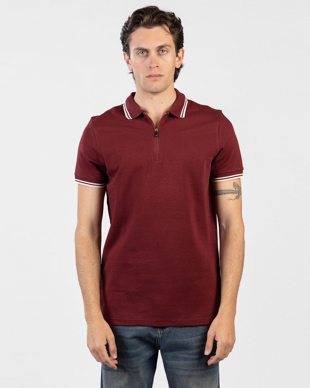 Half-Zip Interlock Polo T-Shirt
