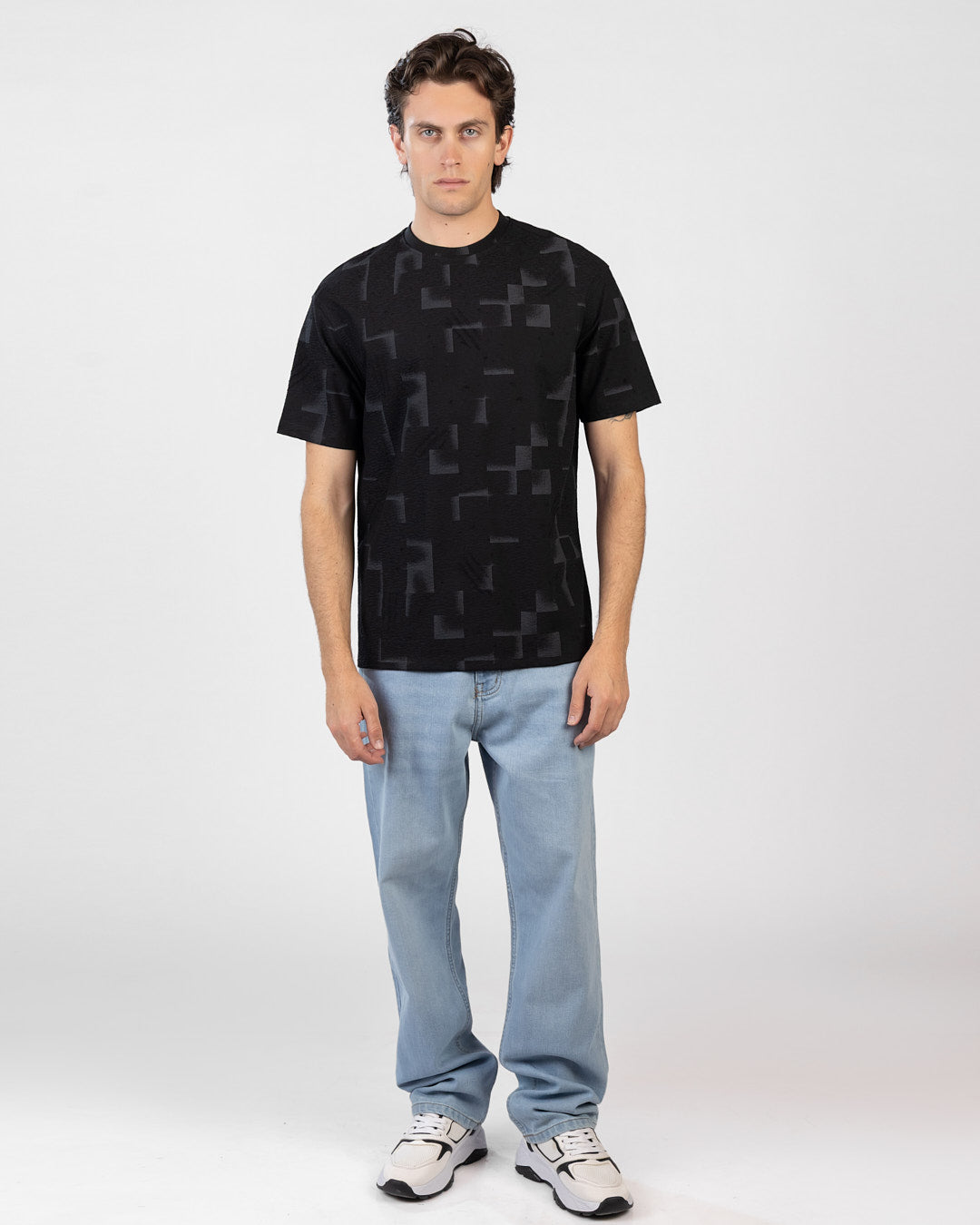 Oversized Printed Jacquard T-Shirt