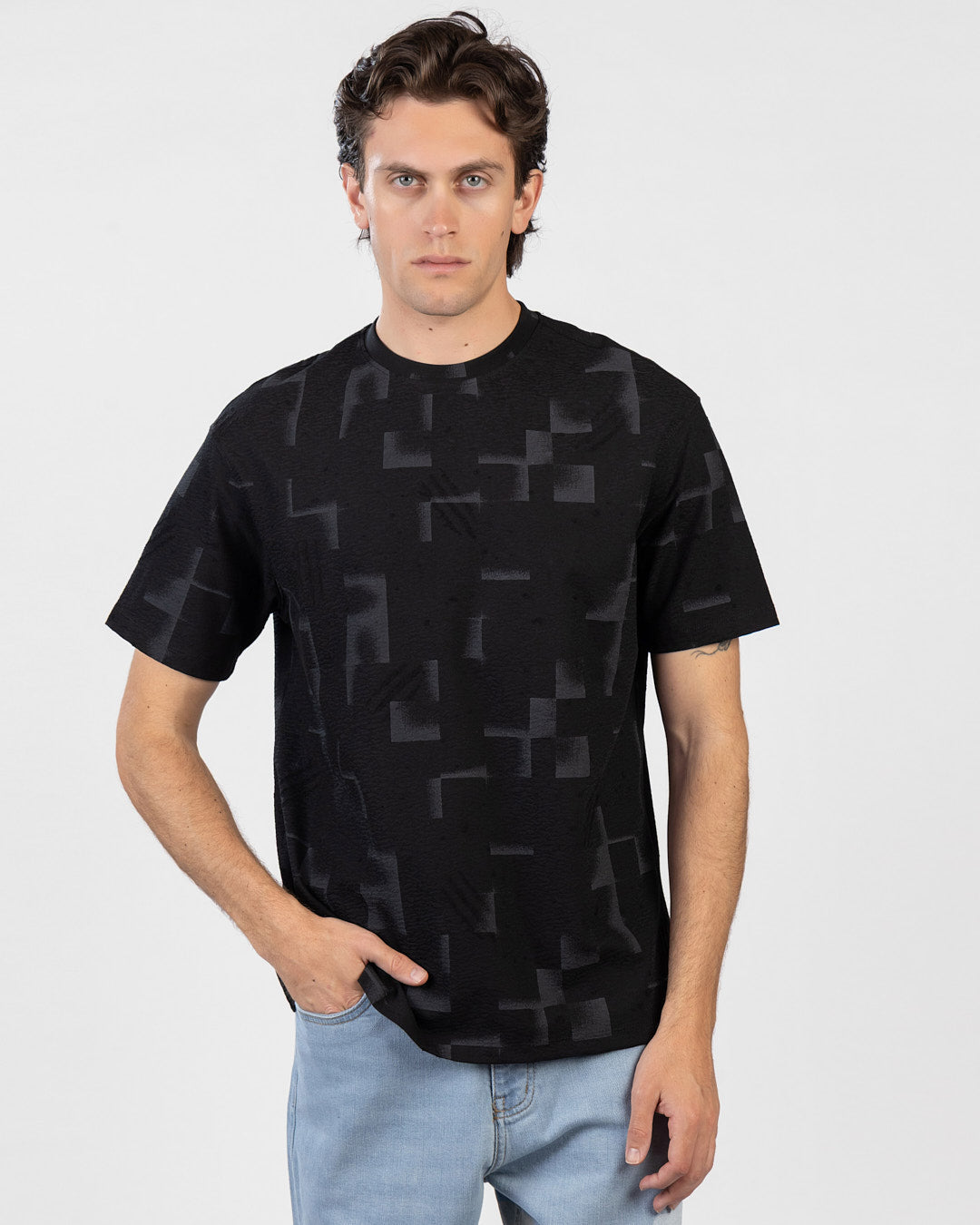 Oversized Printed Jacquard T-Shirt