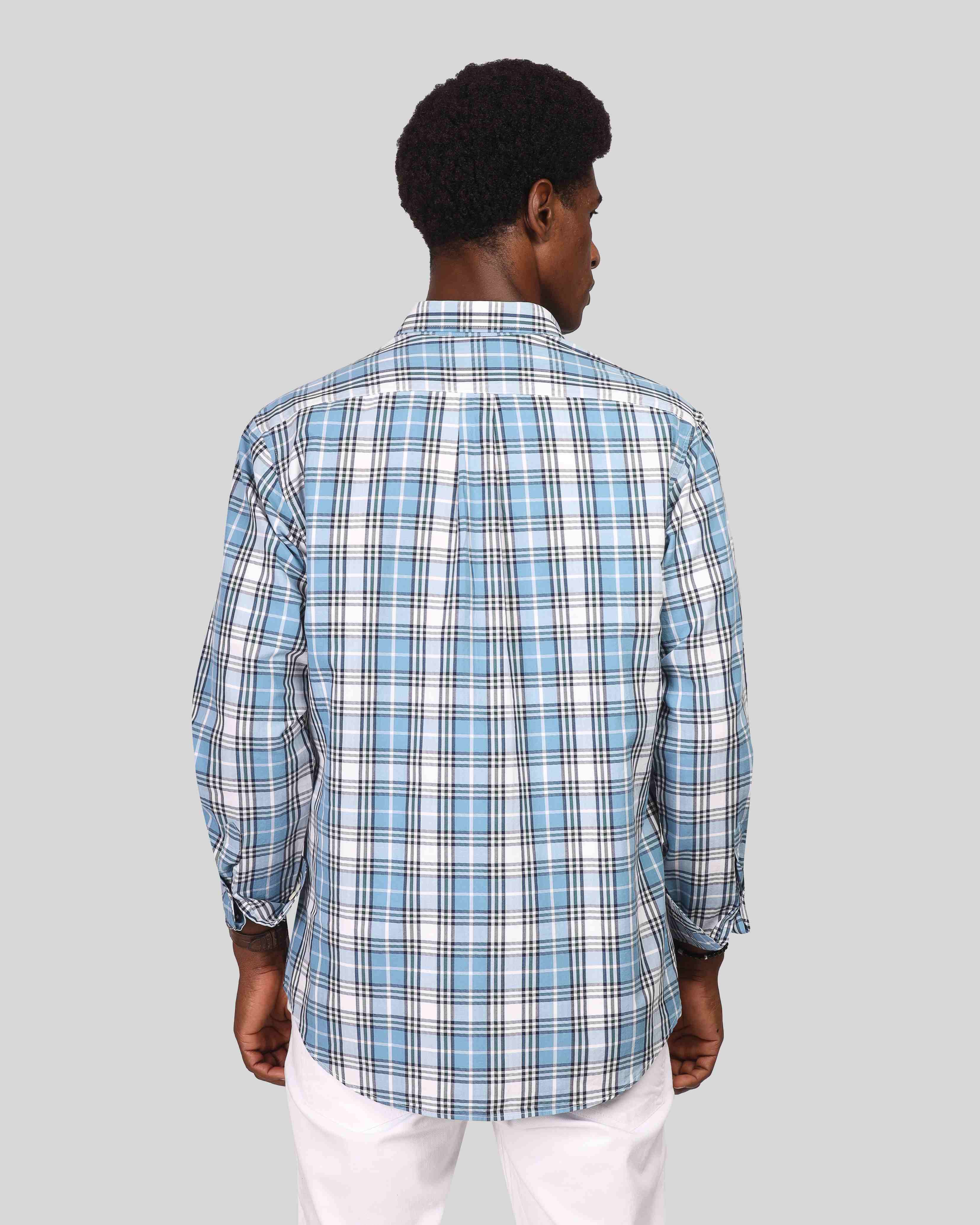 Striped Cotton Button-Up - 3326