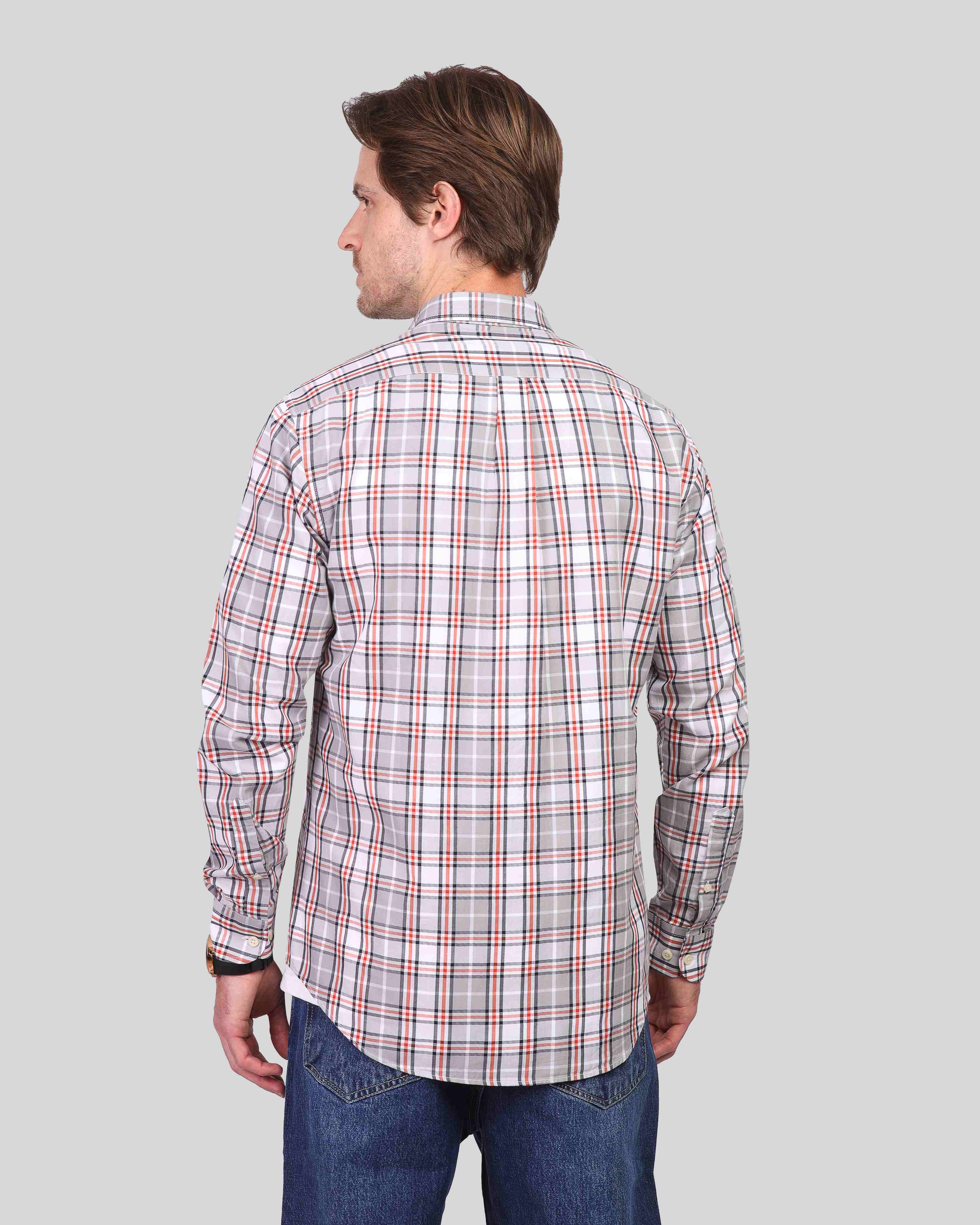 Striped Cotton Button-Up - 3326