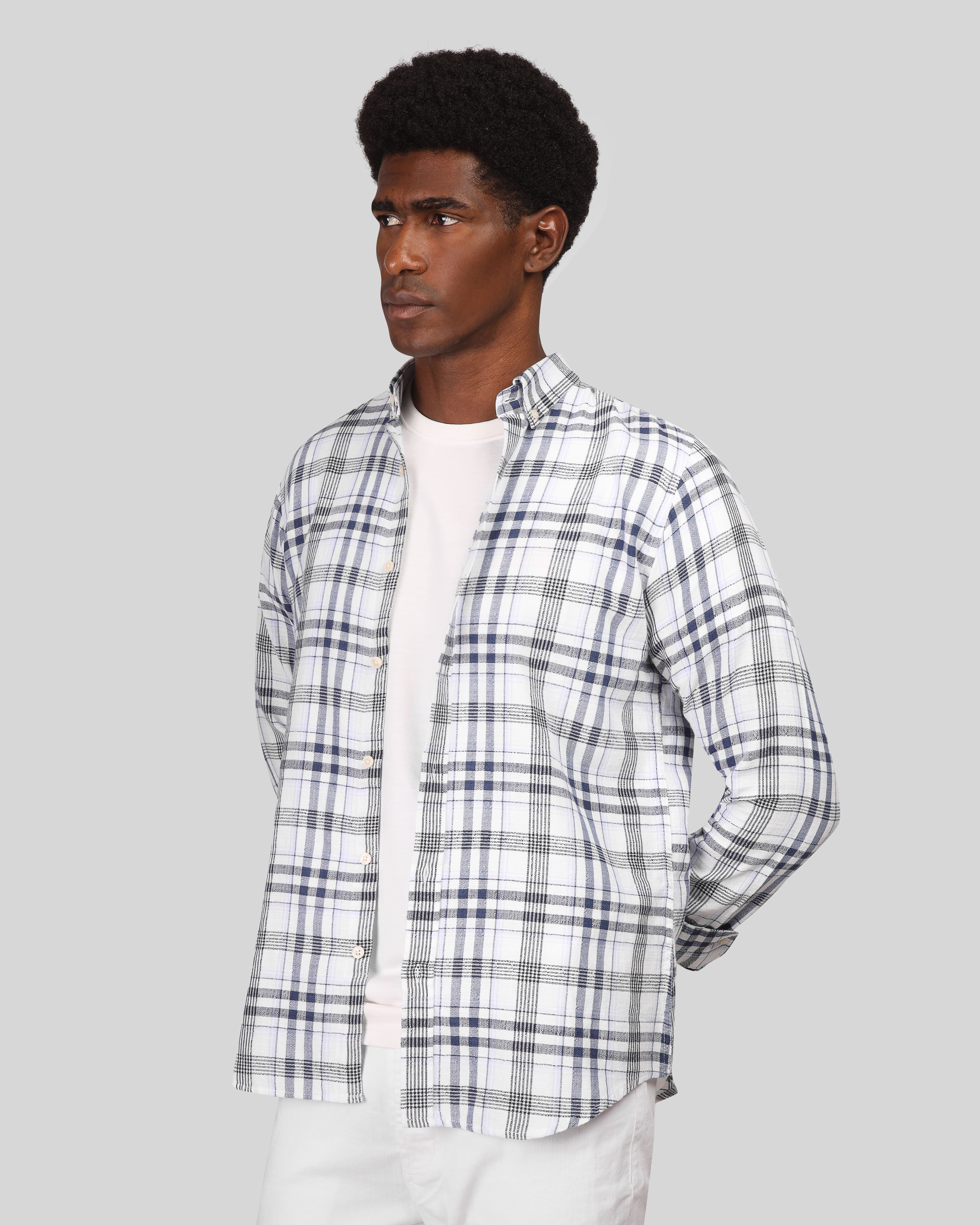 Brushed Checks Shirt - 3331