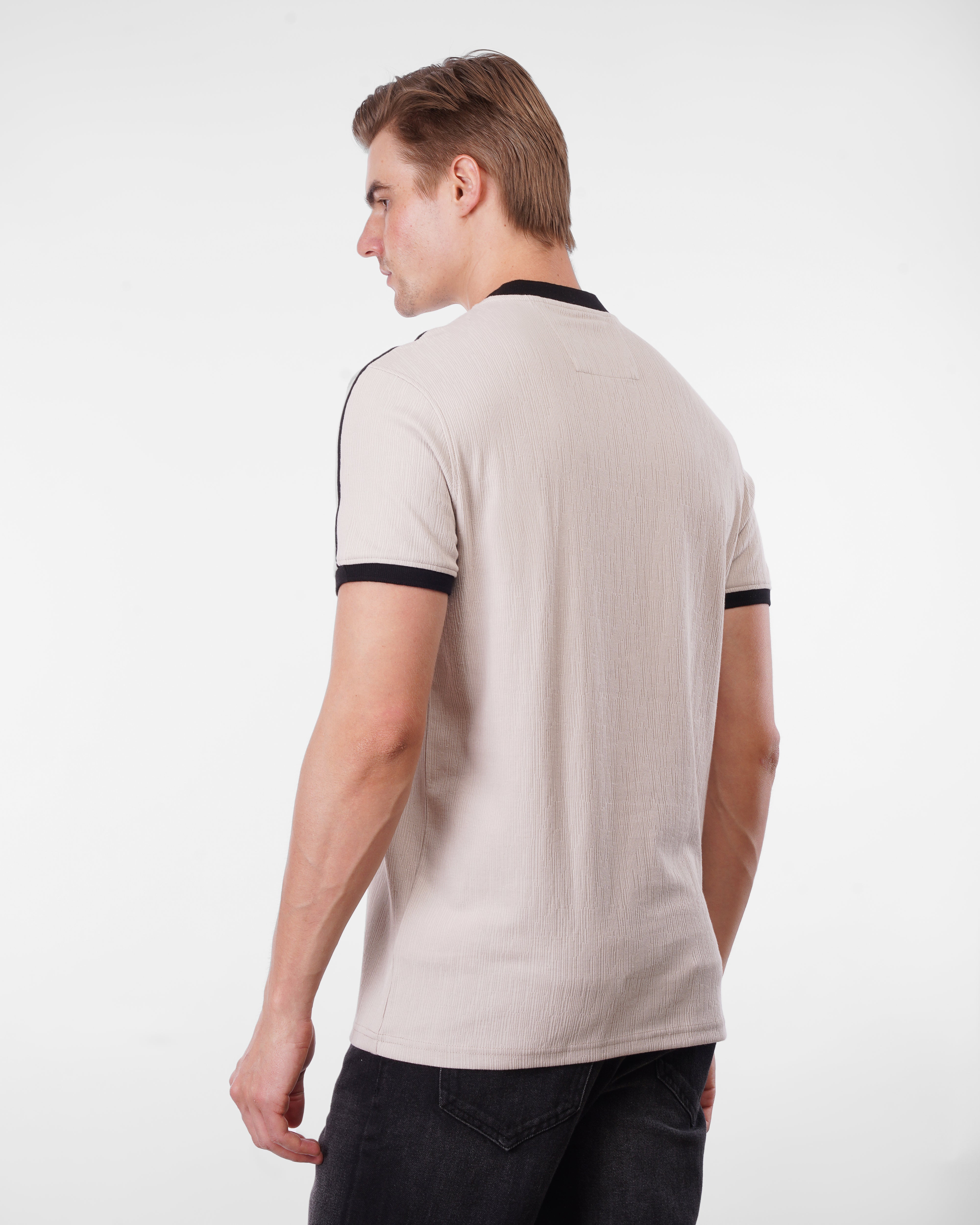 Contrast Detail Cotton Polo 25004