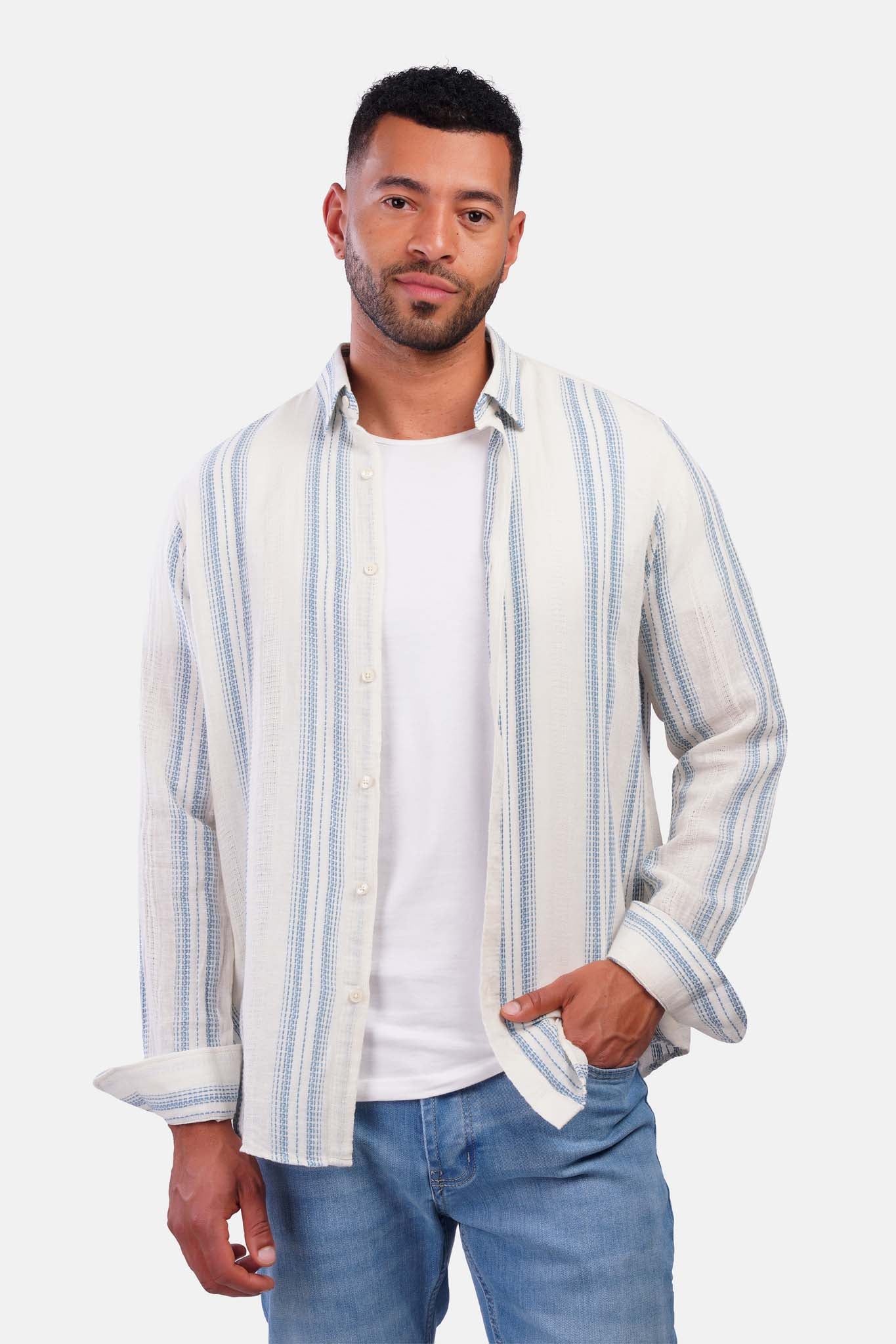 Striped Shibeka Long Sleeve Shirt
