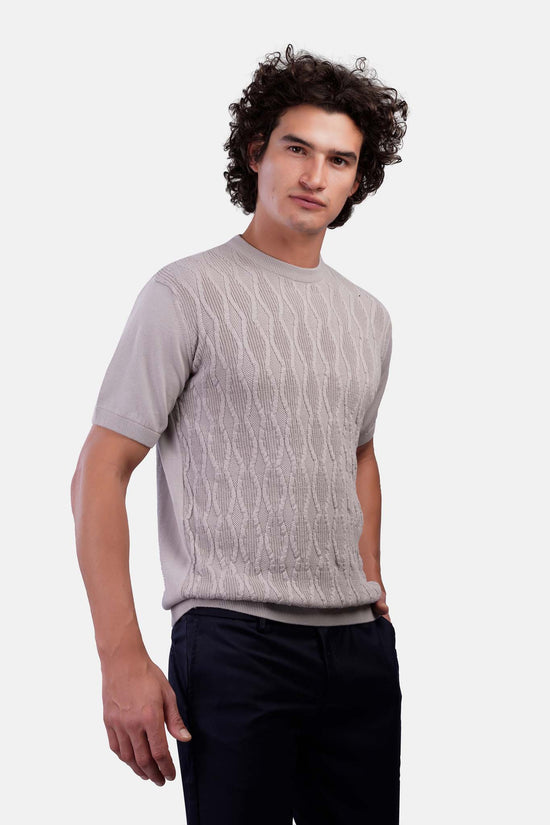 Textured Jacquard Polo Shirt