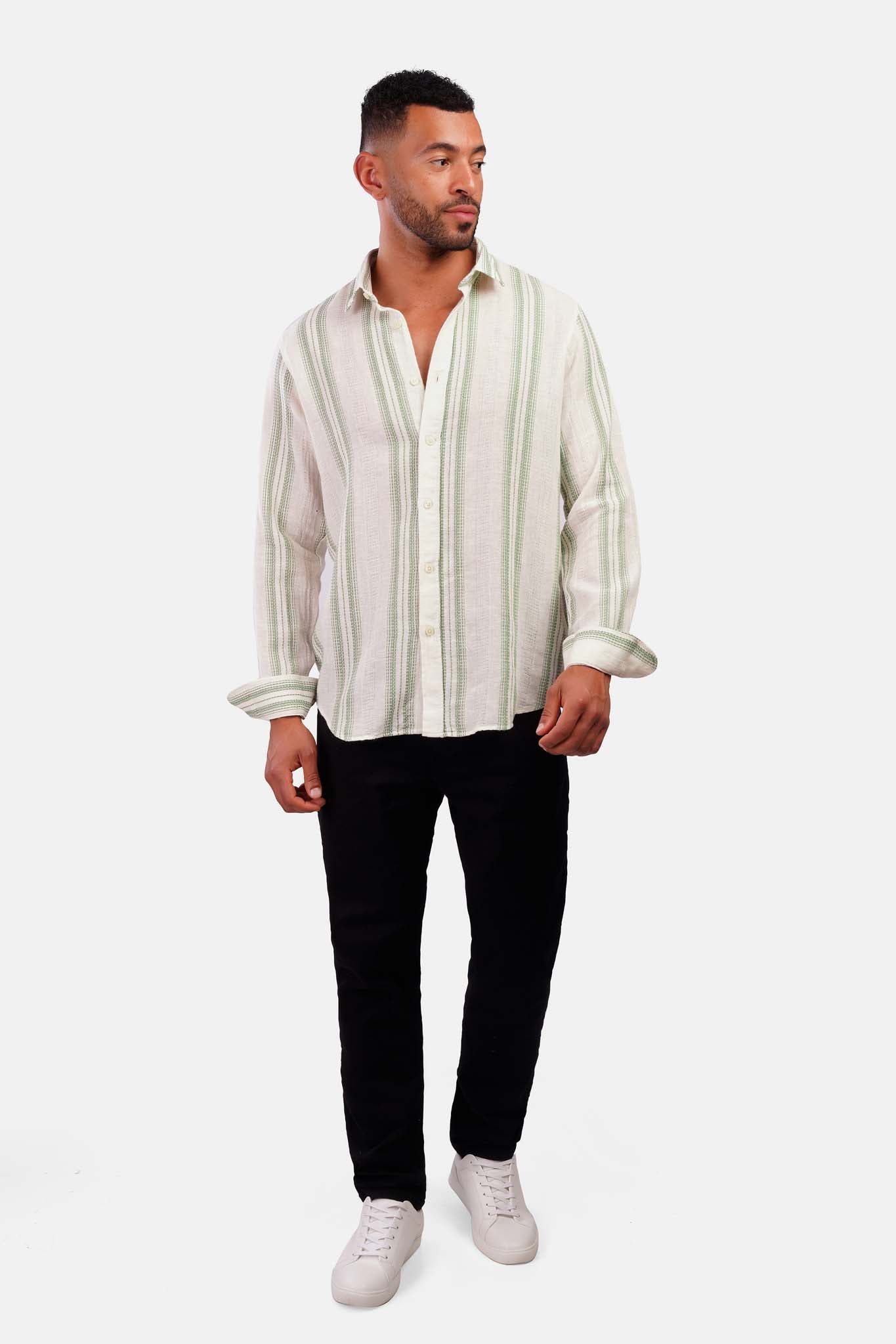 Striped Shibeka Long Sleeve Shirt