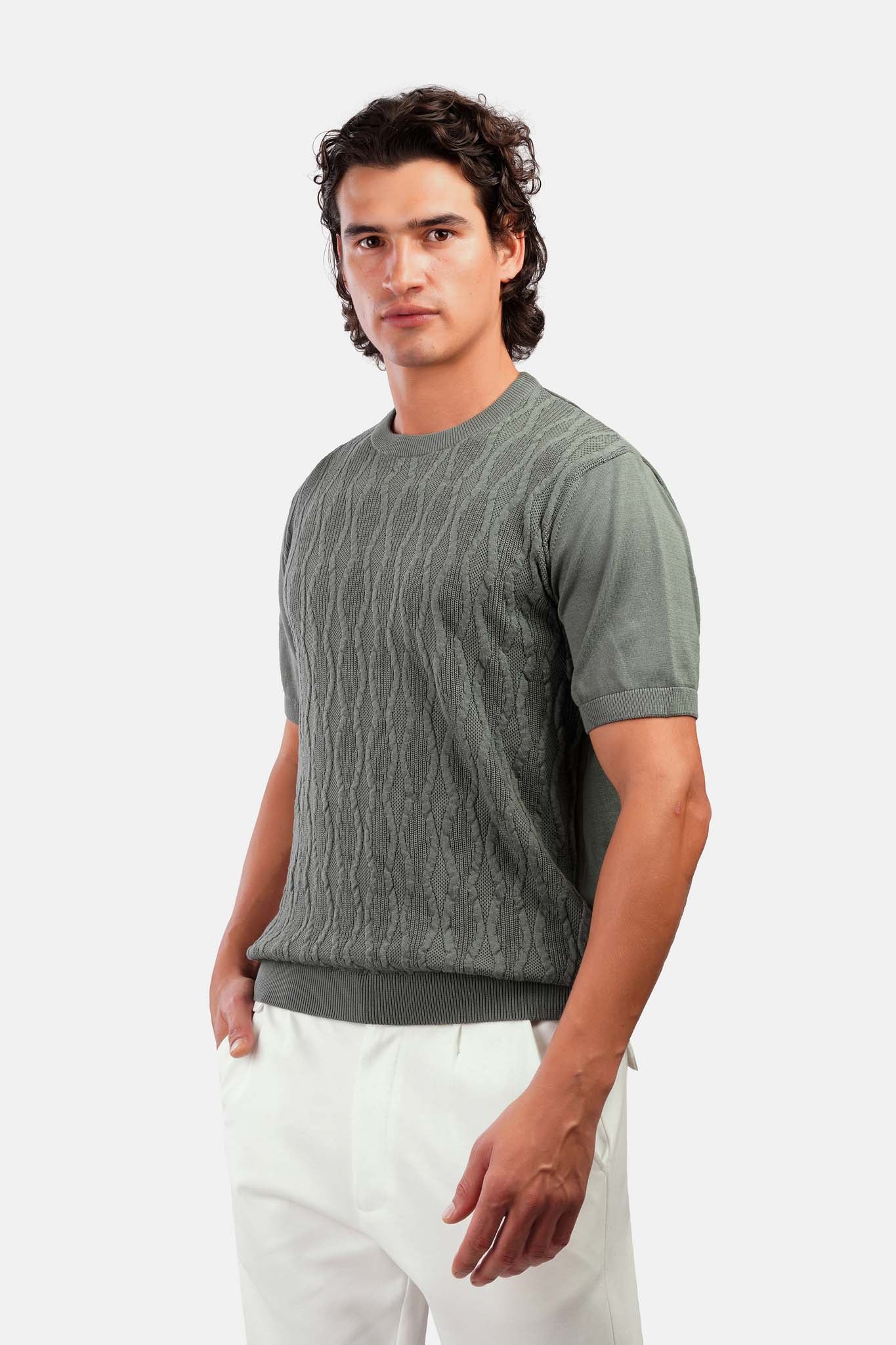 Textured Jacquard Polo Shirt