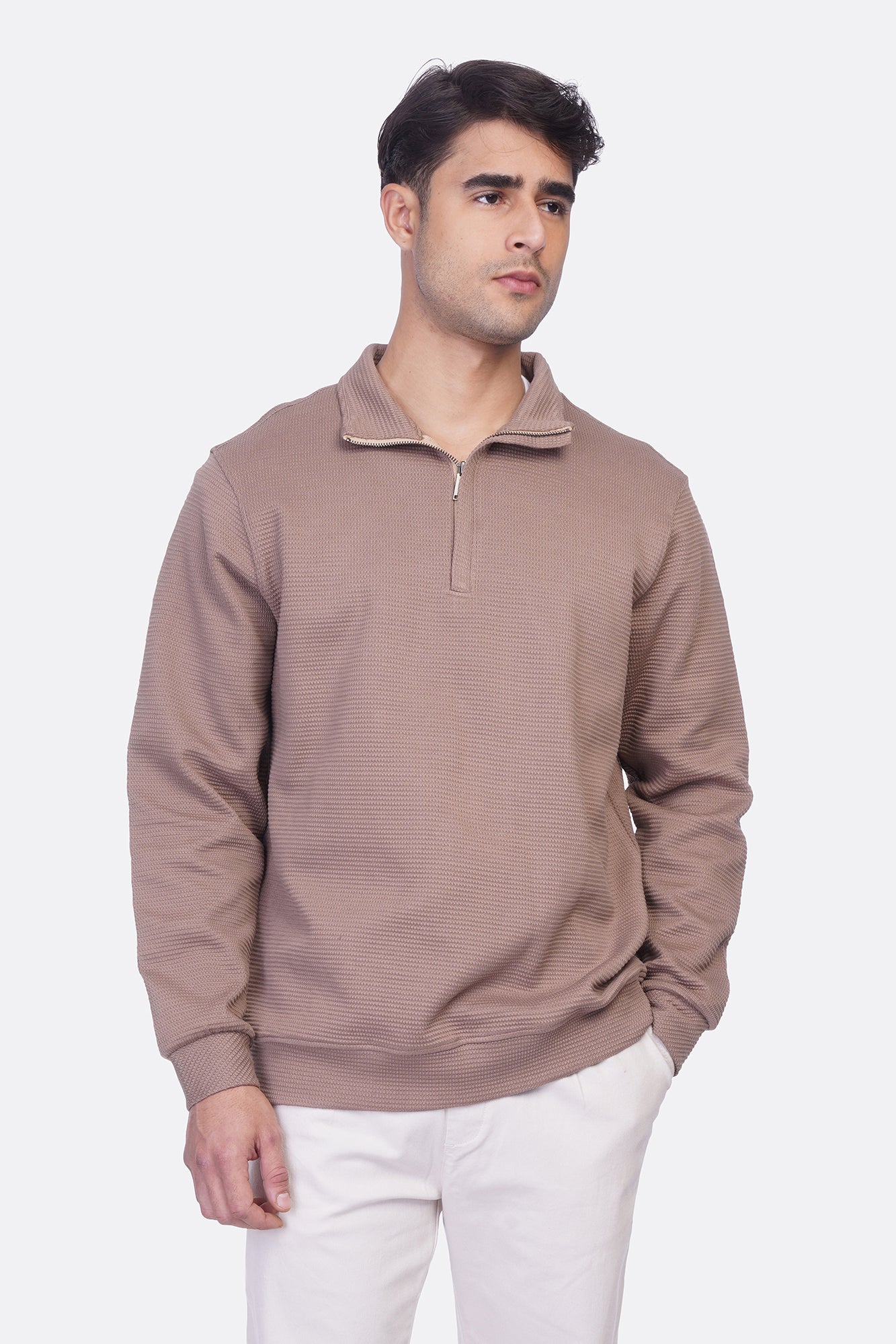 Fashion Half-Zipper Sweatshirt – Jakar Texture