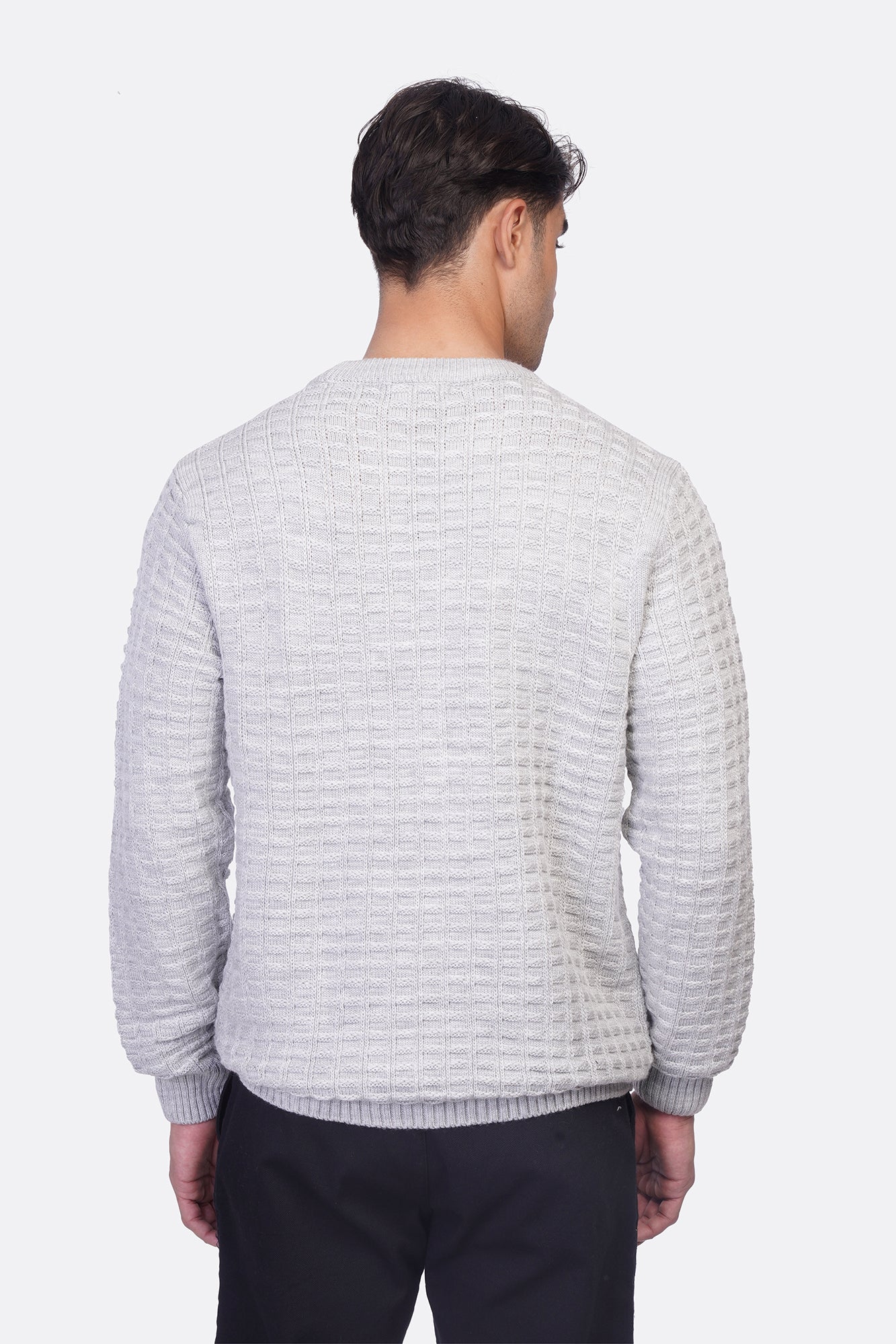 Men’s Rounded Fashion Pullover – Acrylic Comfort