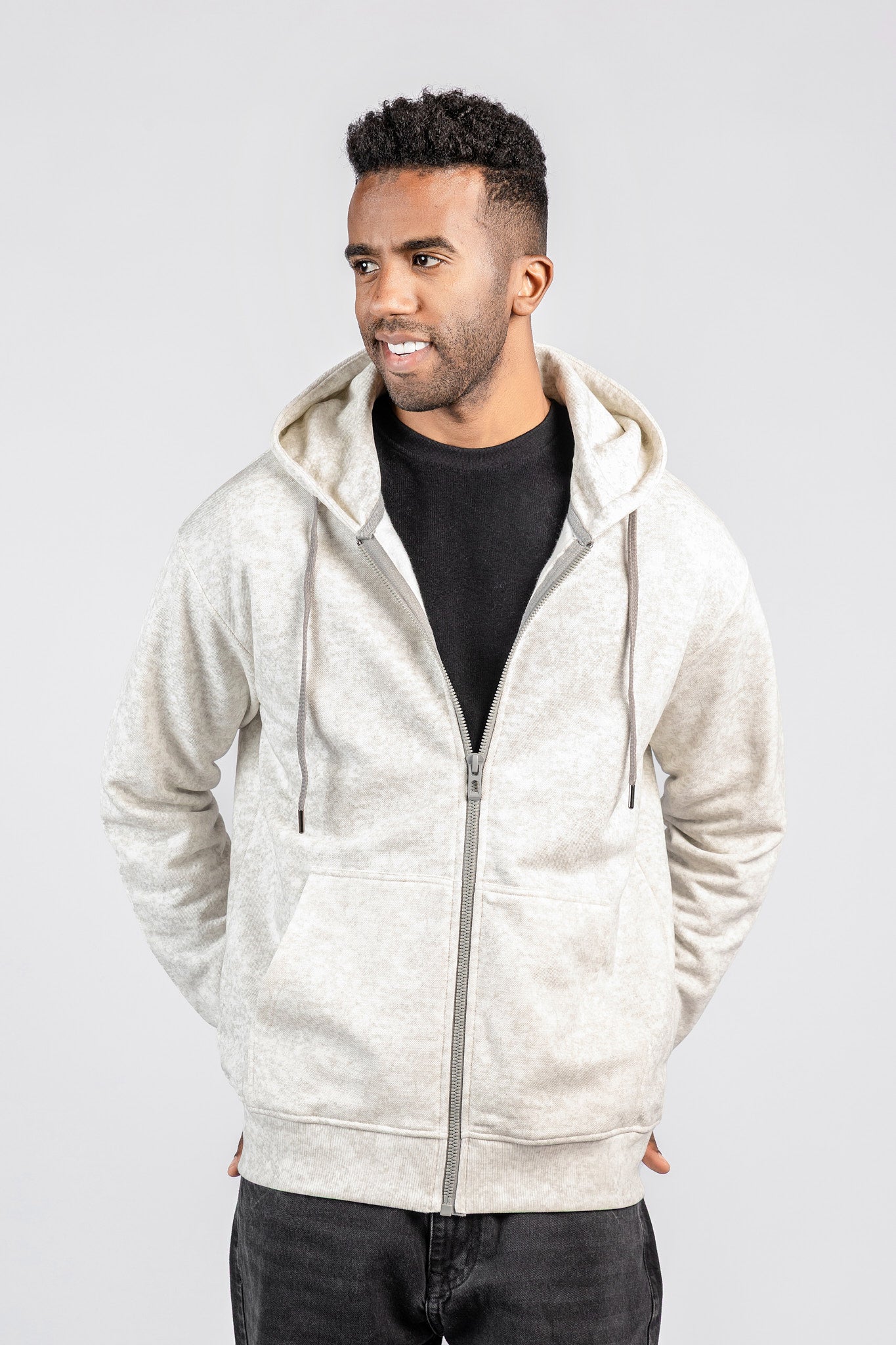 Capicho Zipper Beka-Milton-Print Sweatshirt SWT/26844