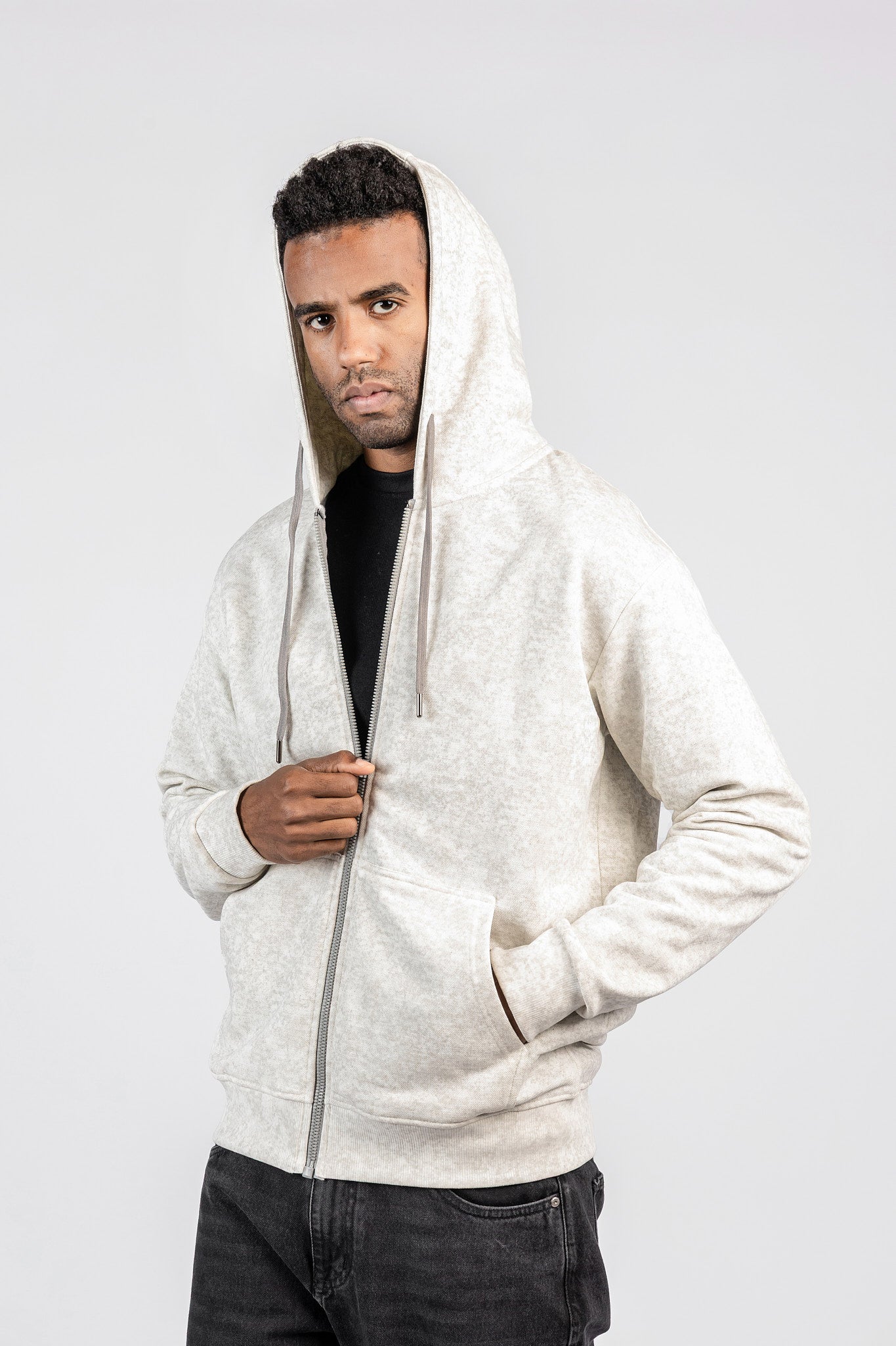 Capicho Zipper Beka-Milton-Print Sweatshirt SWT/26844